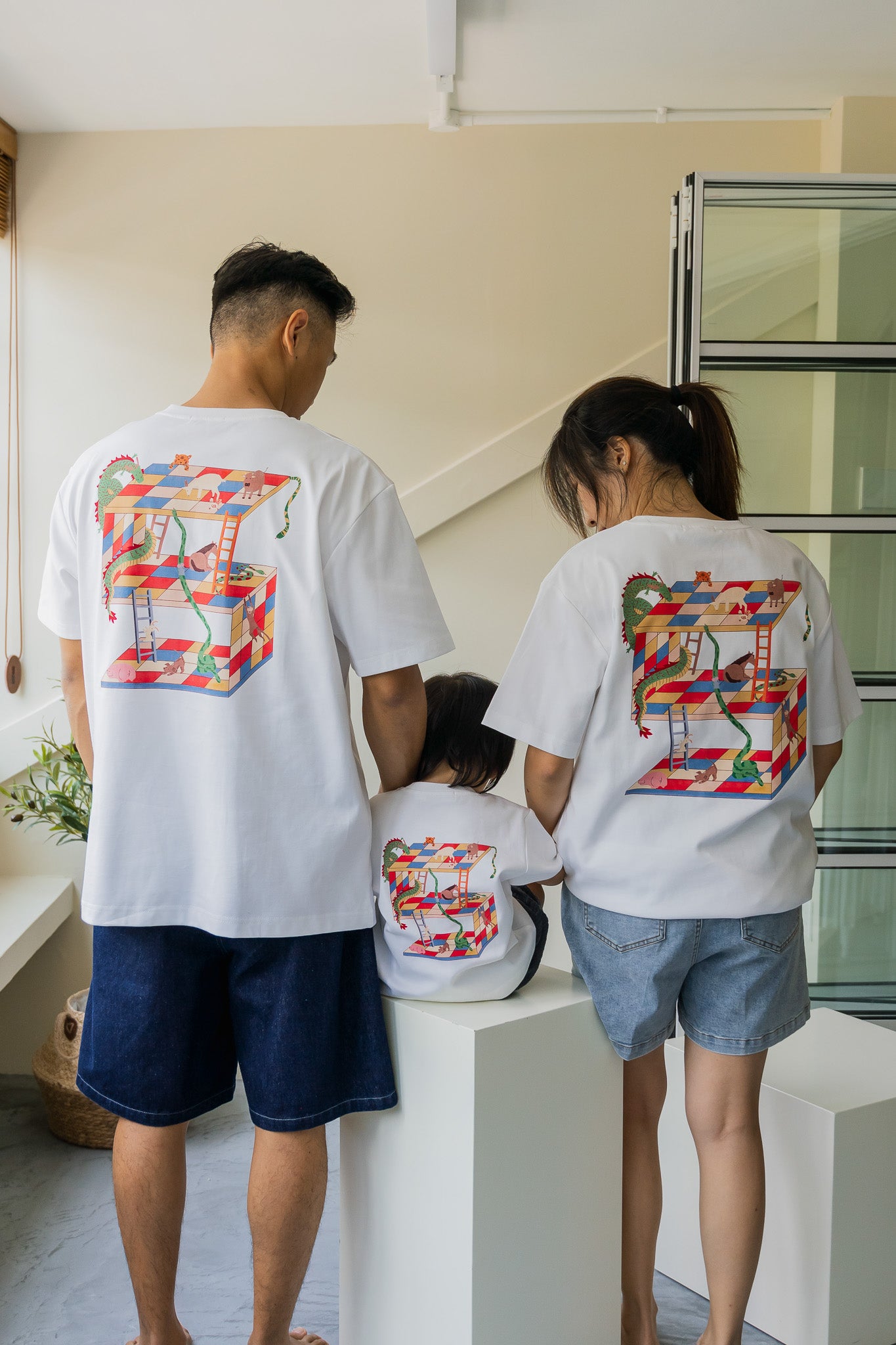 Reunion Graphic Kid's Tee in White