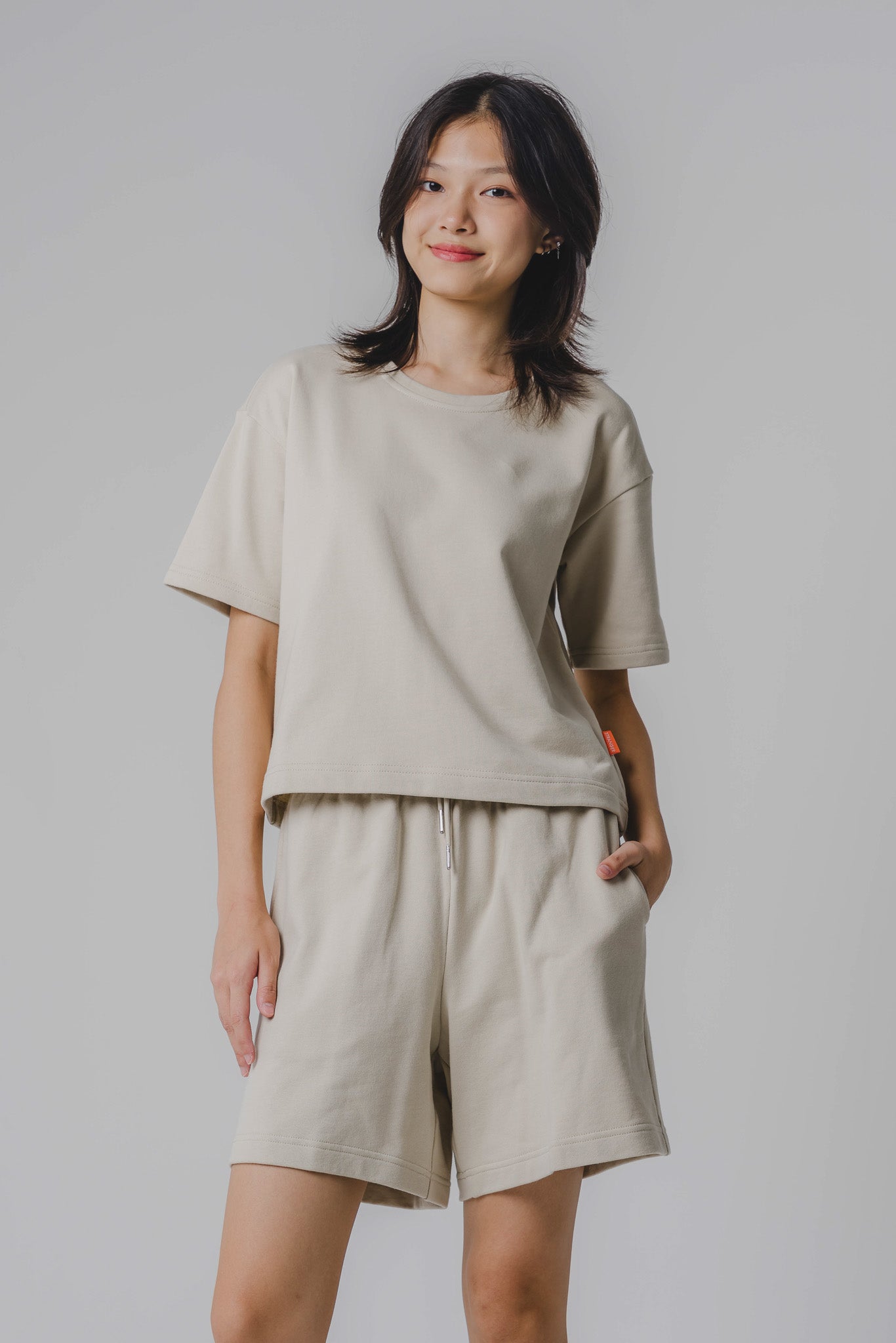 Staple Sweat Shorts in Beige