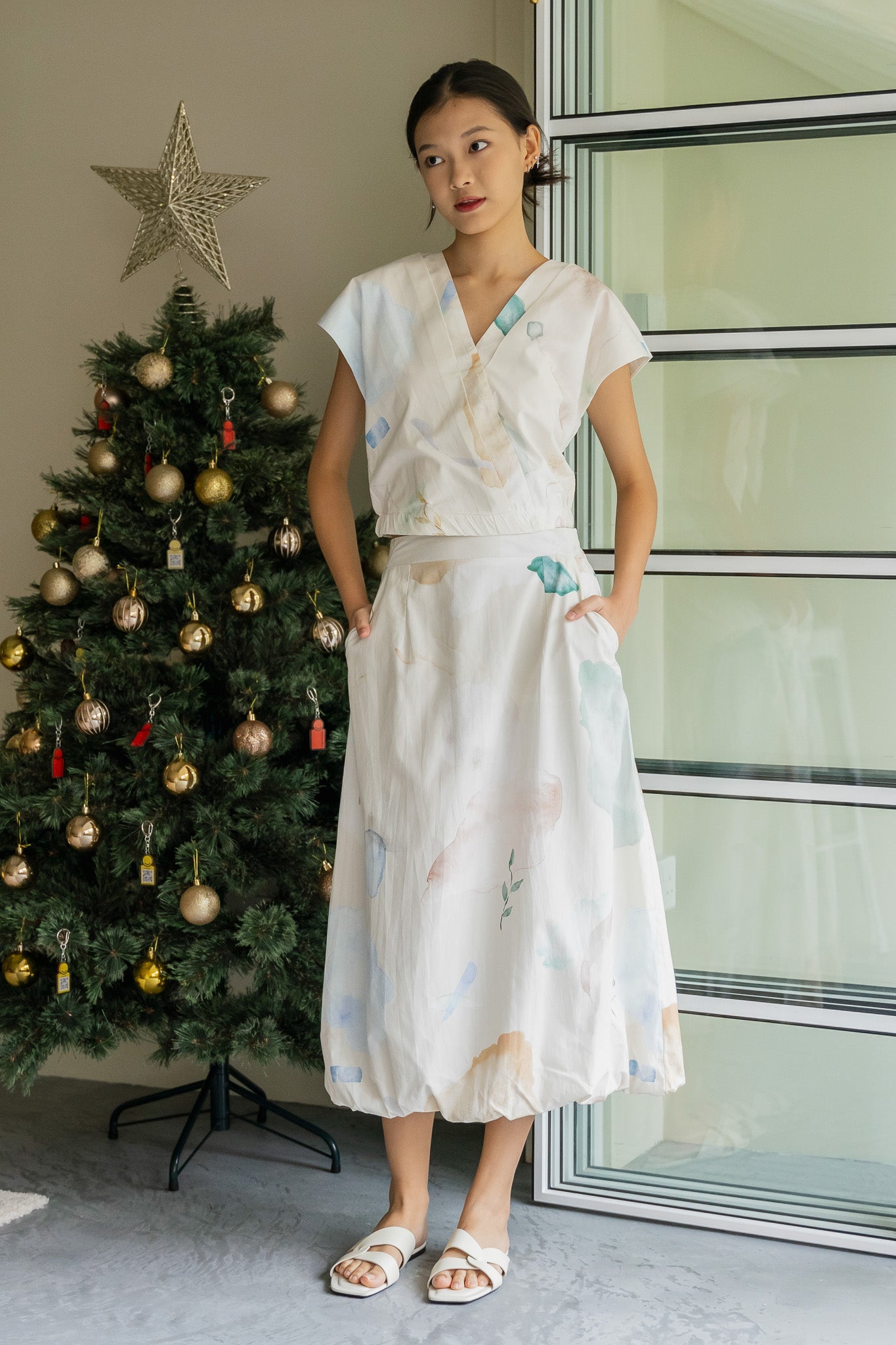 Spring Serenity Cloud Skirt in Tranquility