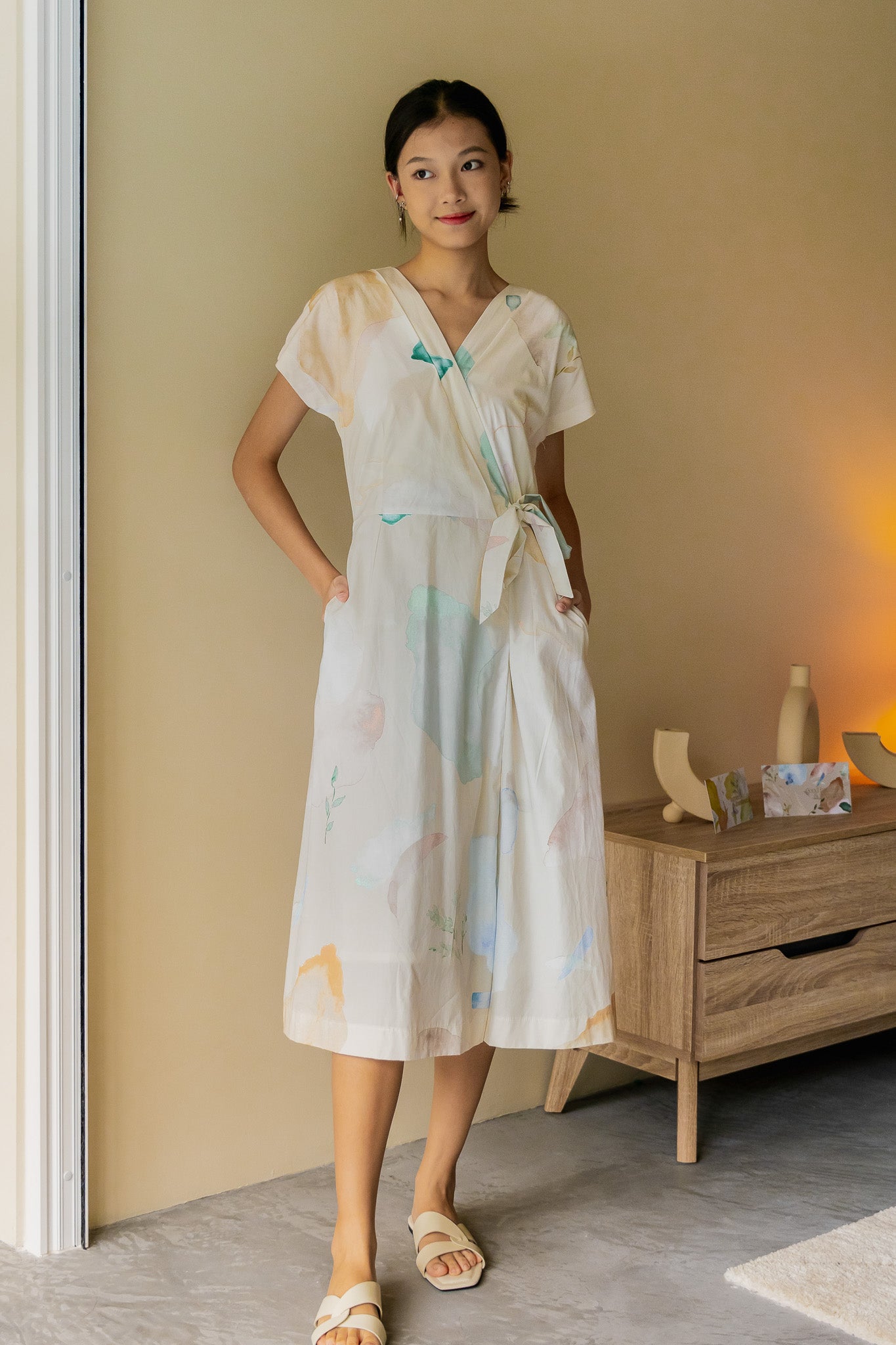 Spring Serenity Wrap Dress in Tranquility