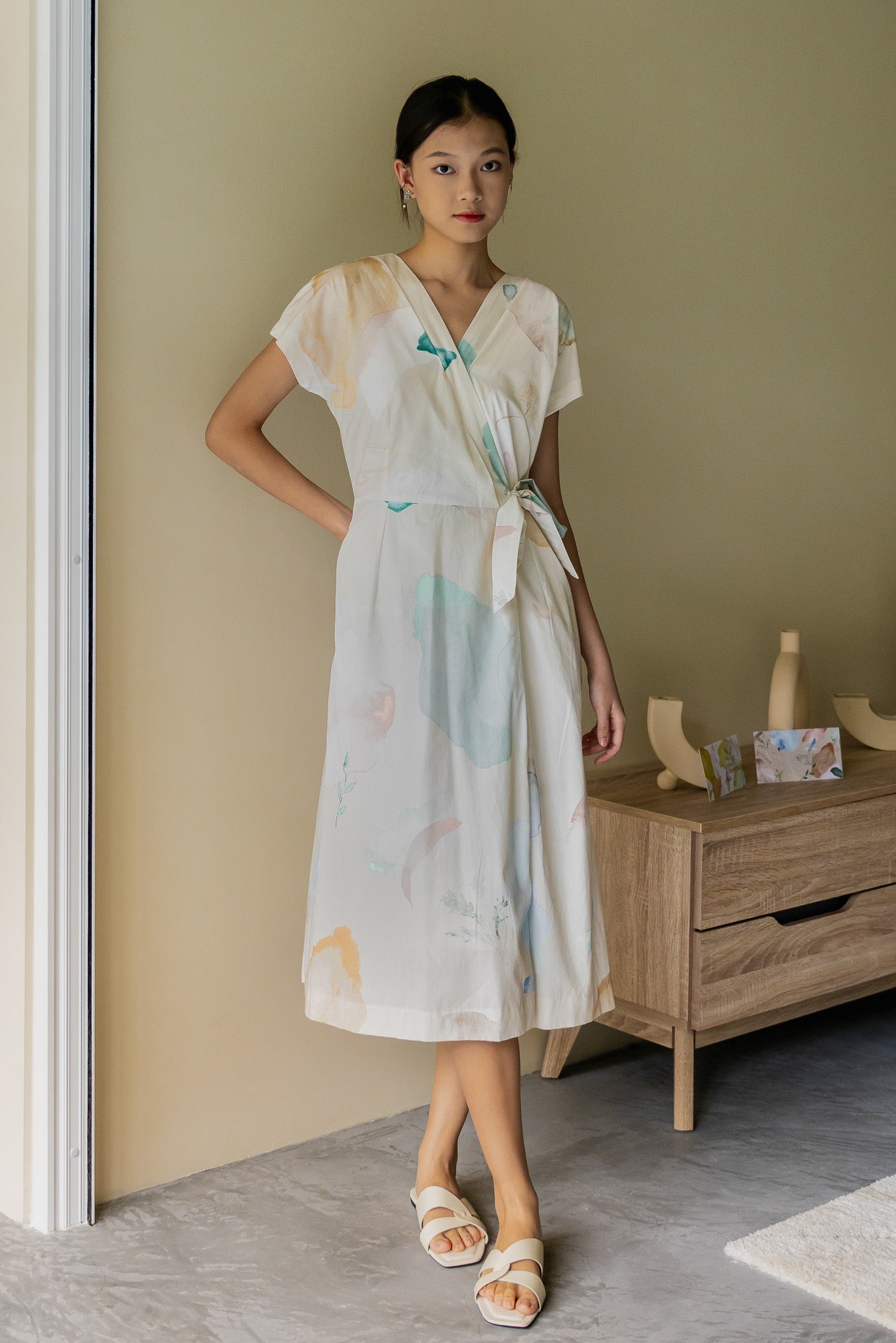 Spring Serenity Wrap Dress in Tranquility