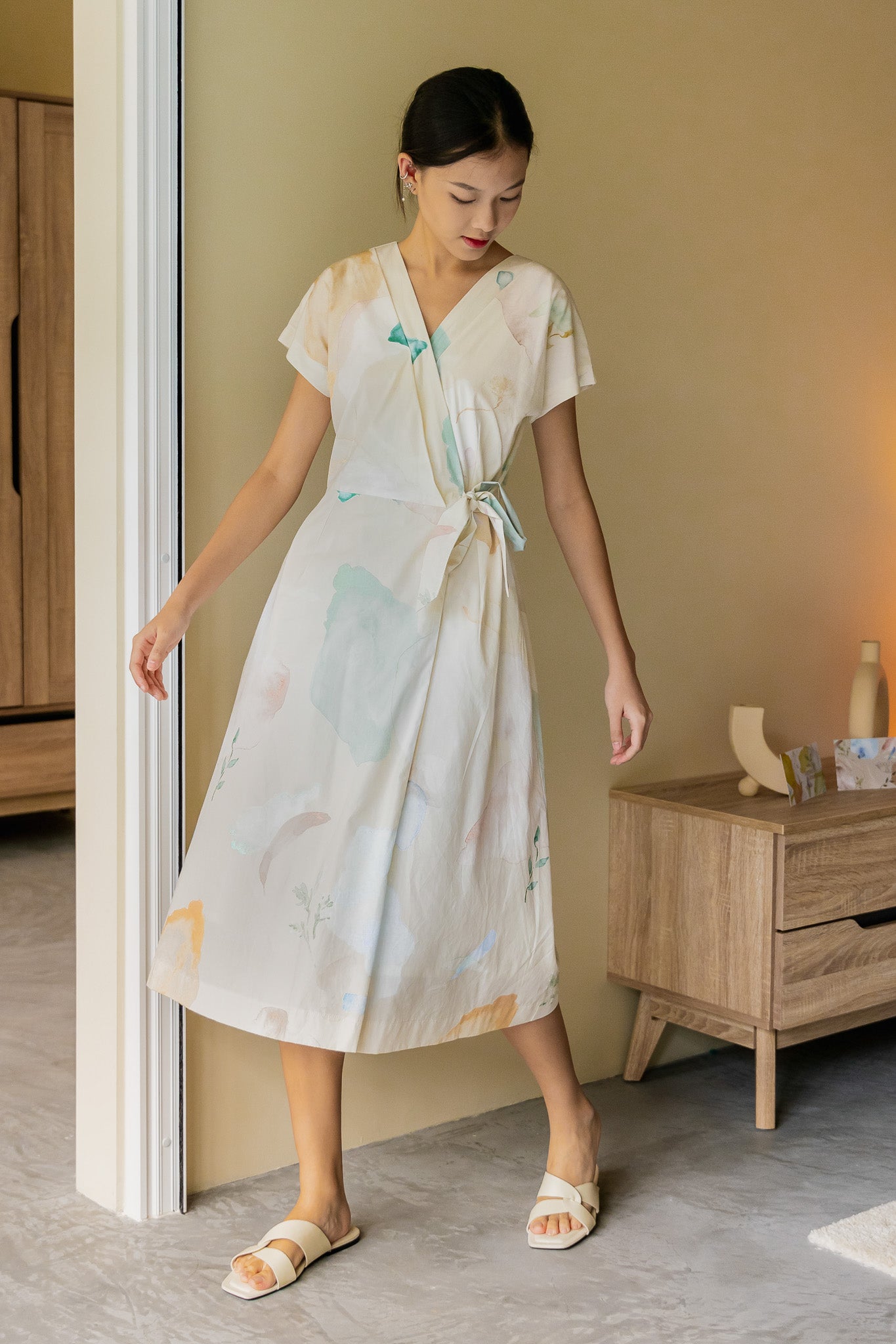 Spring Serenity Wrap Dress in Tranquility