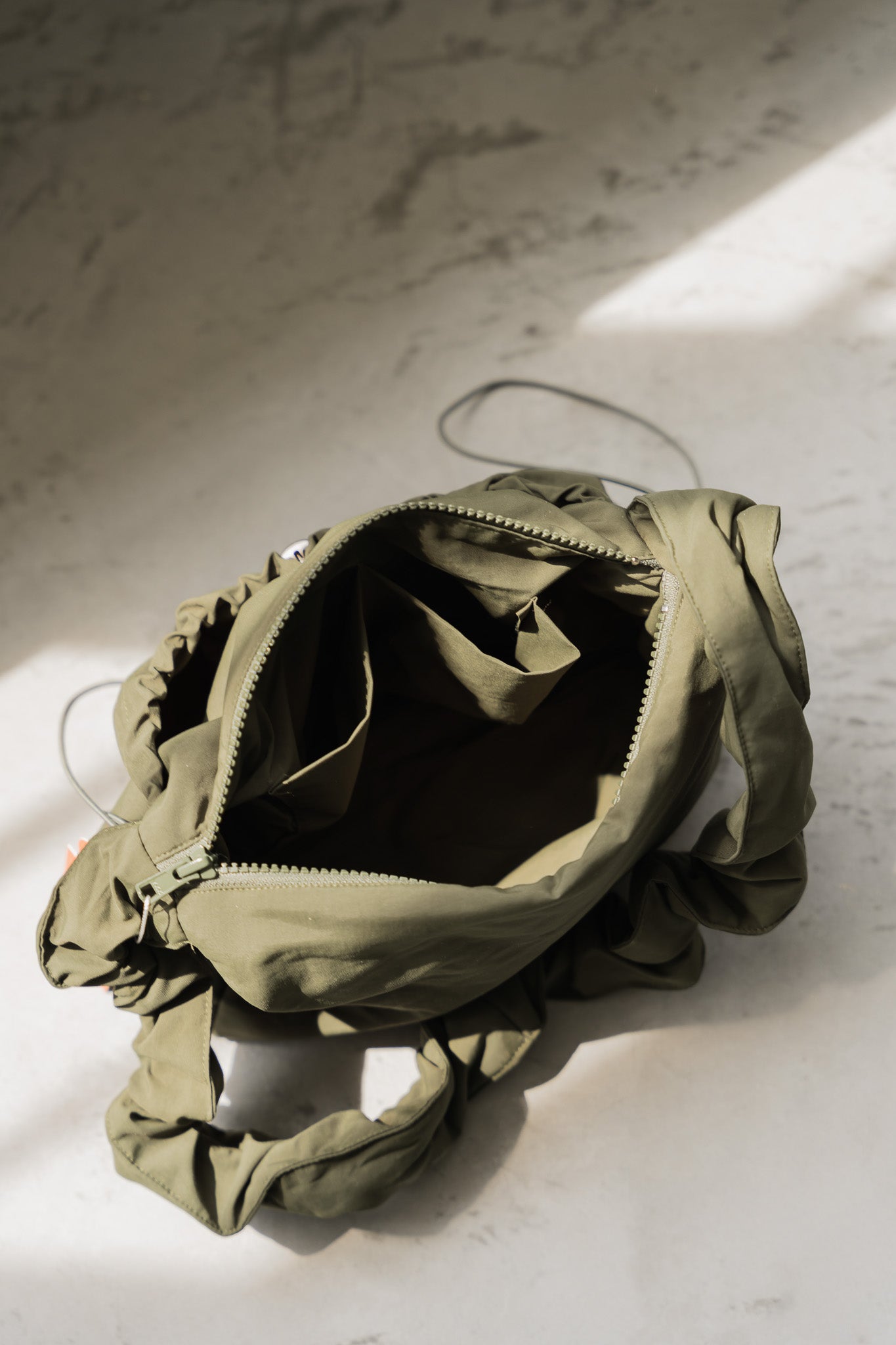 Urban Flow Two-Way Nylon Cross Bag in Army Green