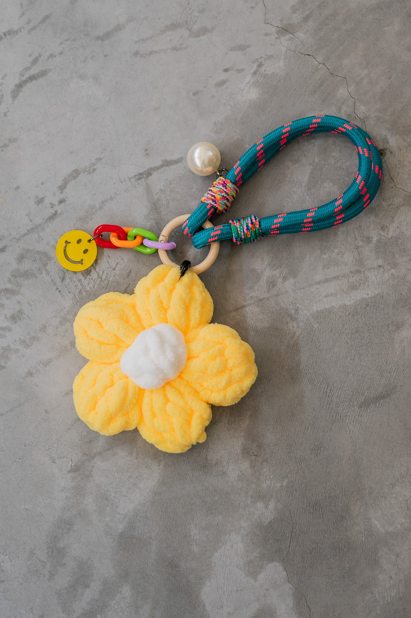 Sunflower Crochet Keychain