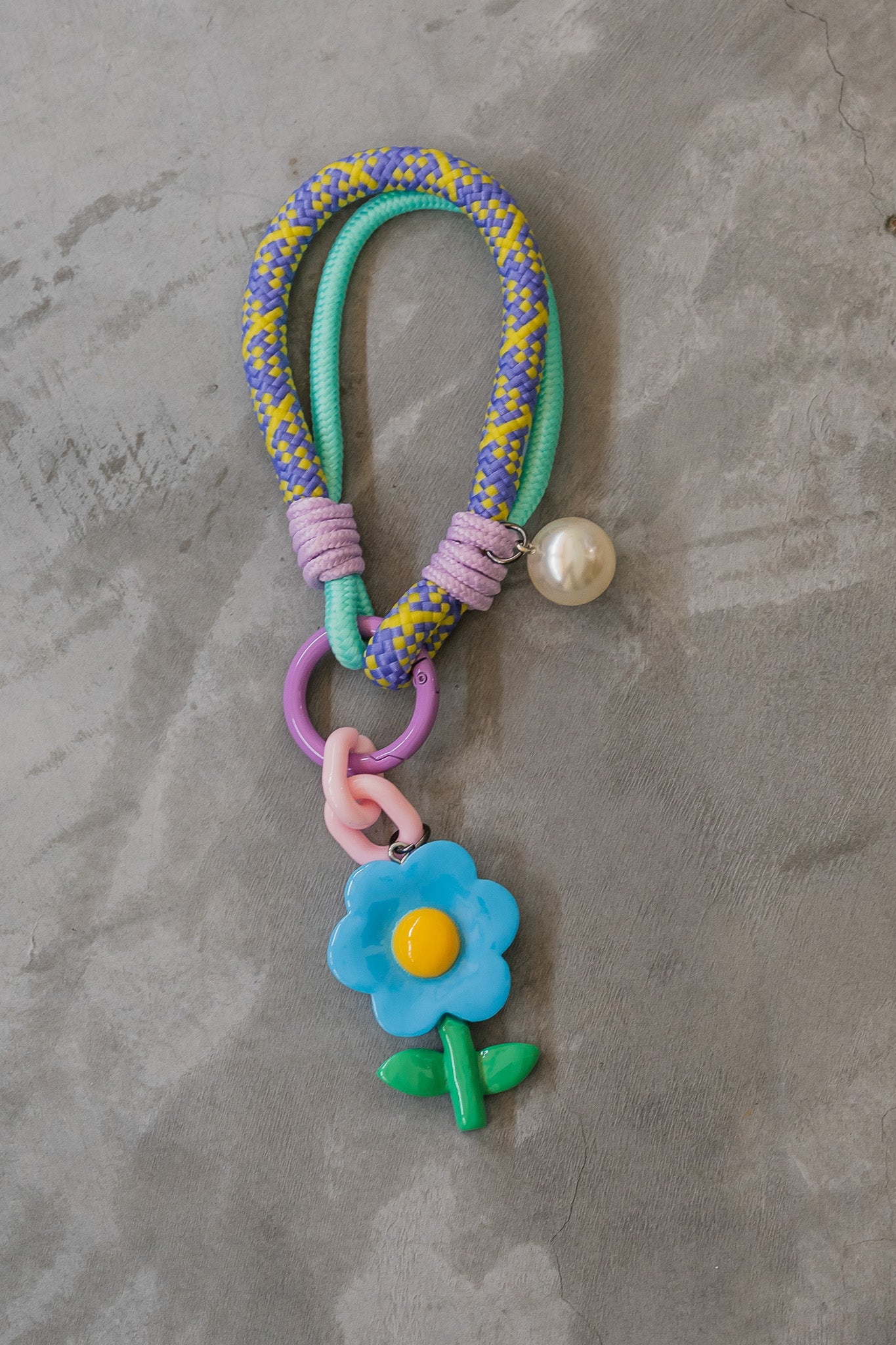 Blue Flower Keychain