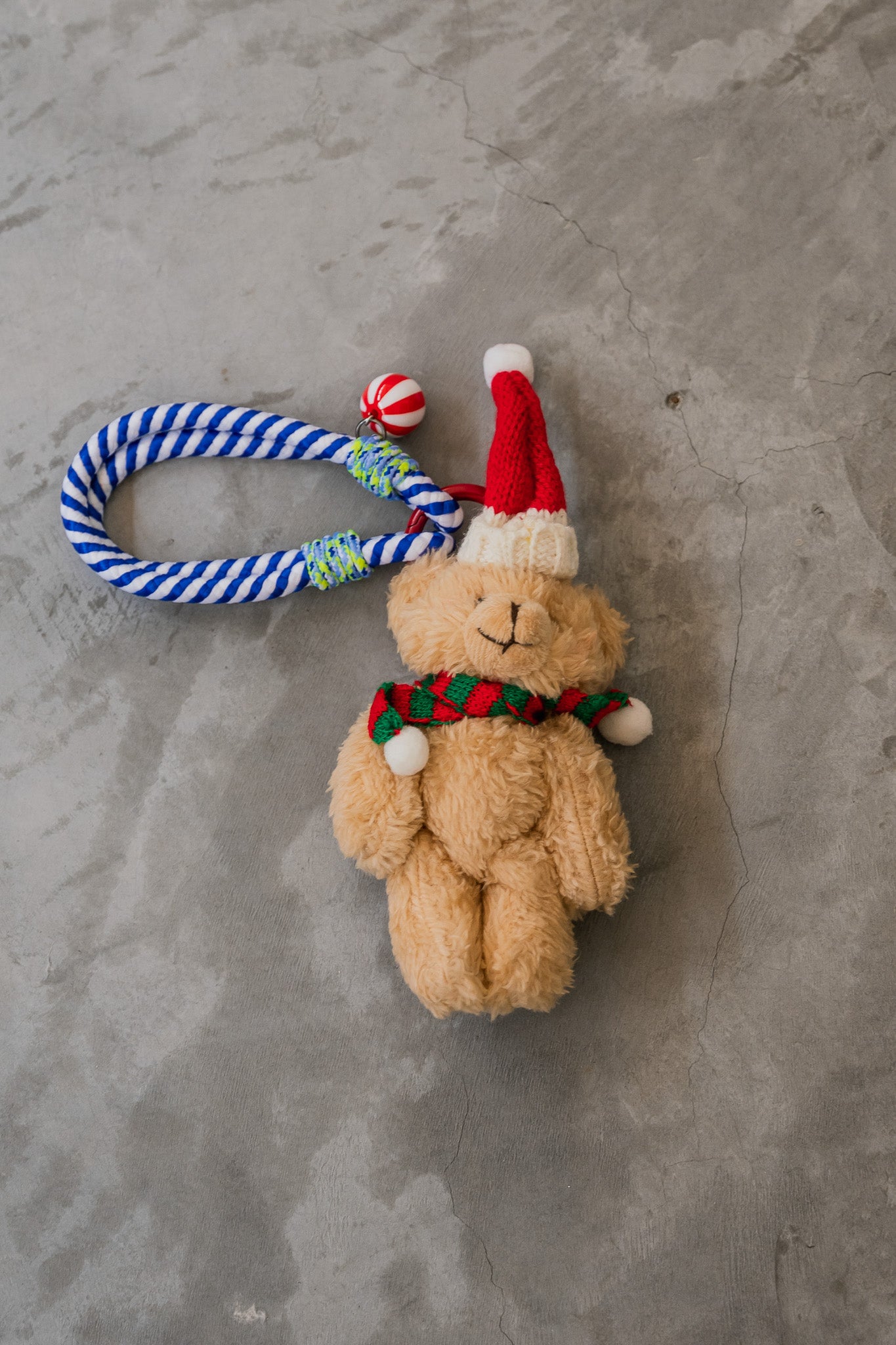 Brown Christmas Bear Keychain