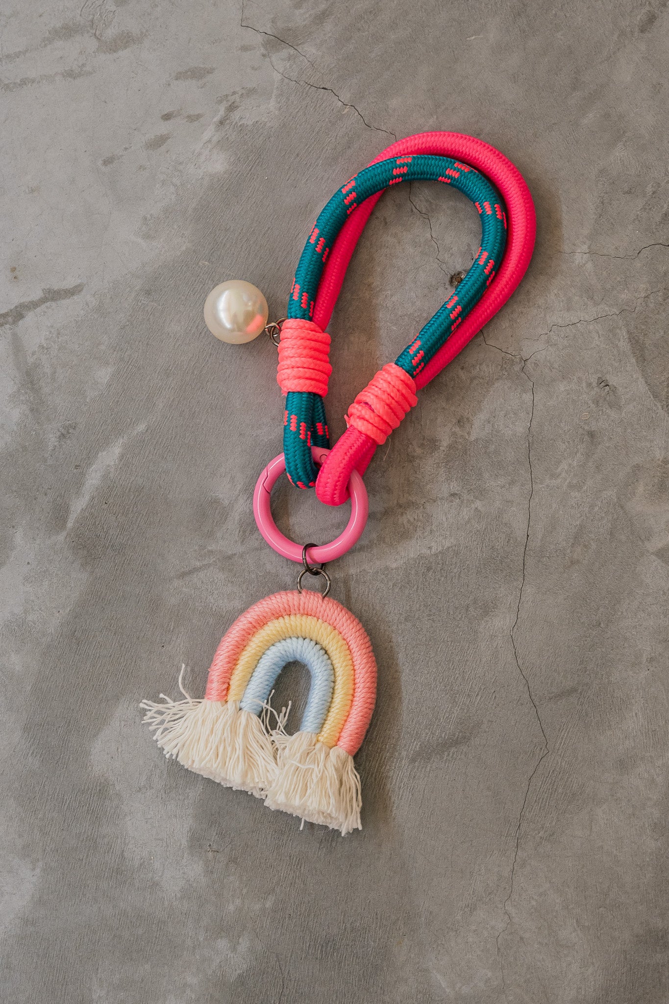 Rainbow Tassel Keychain