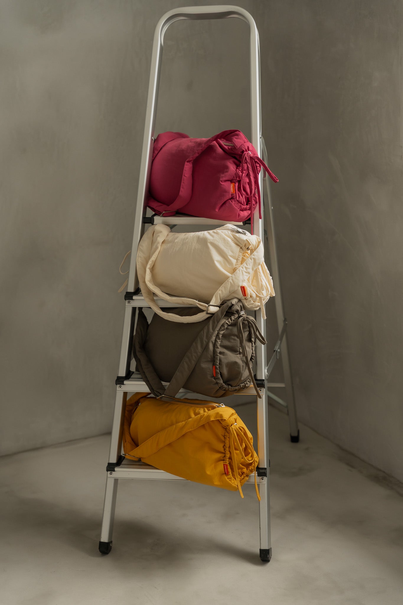 Nylon Side Tie Sling Bag in Sun