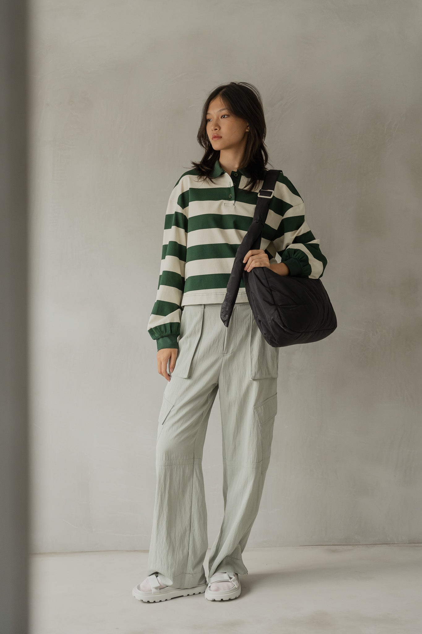 Puffy Sling Bag in Black