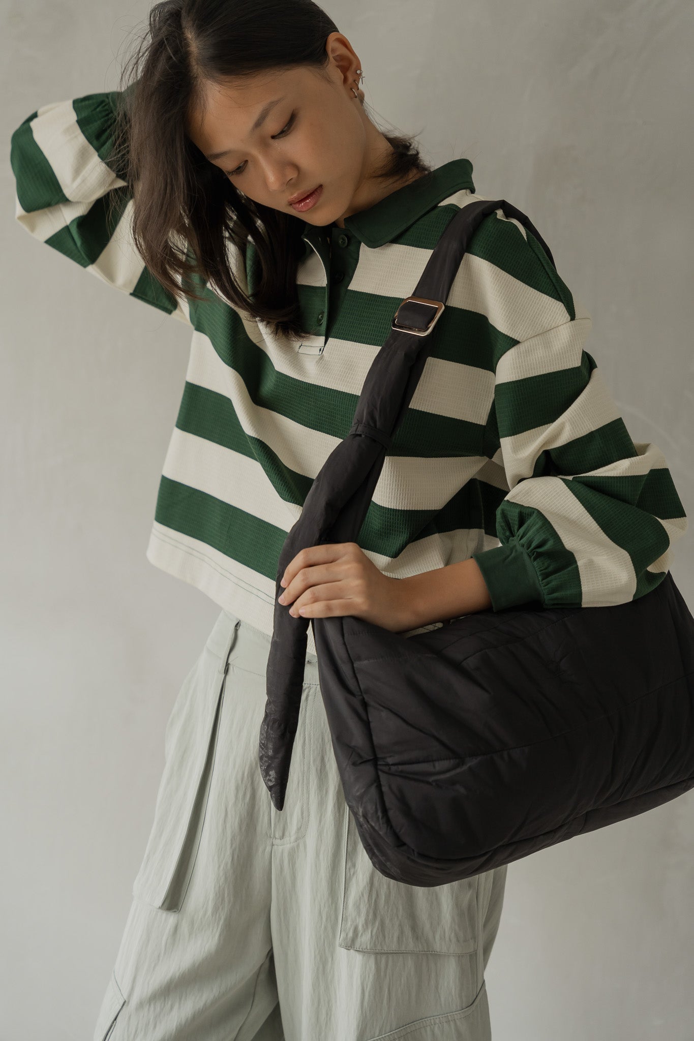 Puffy Sling Bag in Black