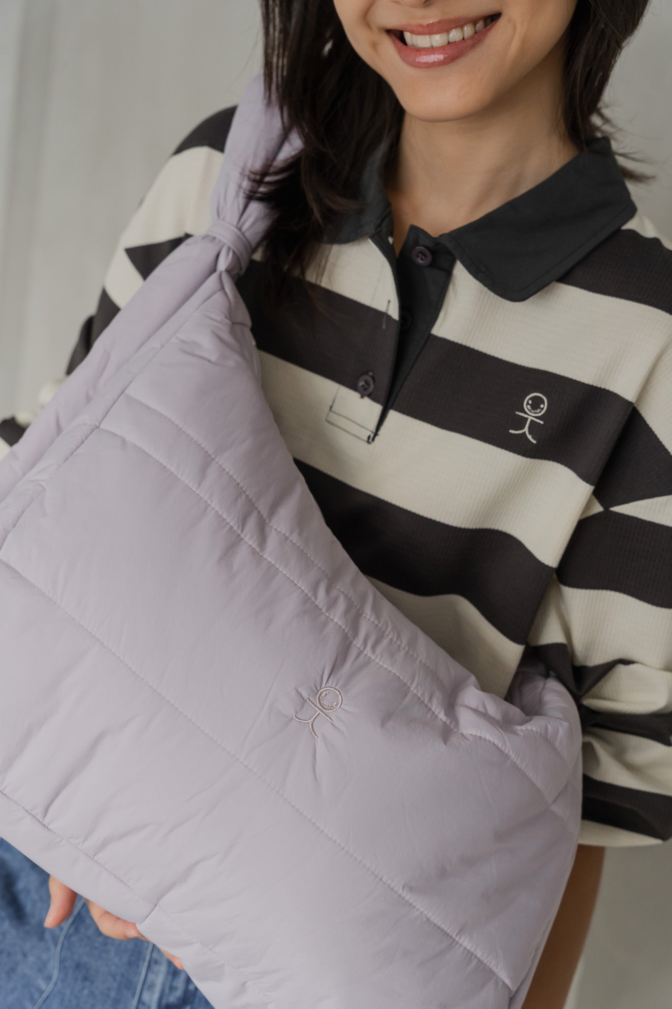 Puffy Sling Bag in Lilac