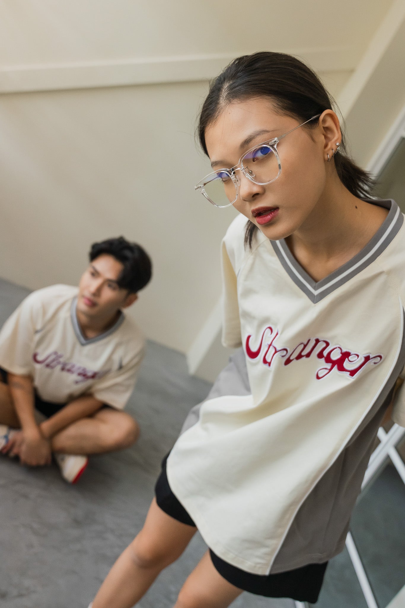 Stranger Jersey Tee in Cream