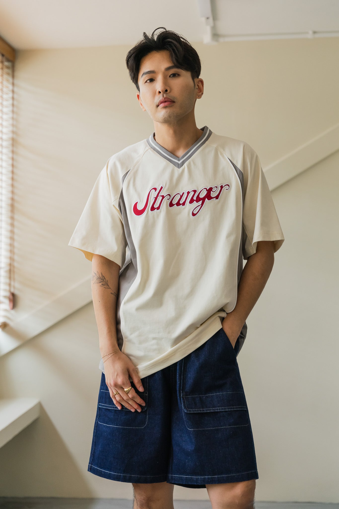 Stranger Jersey Tee in Cream