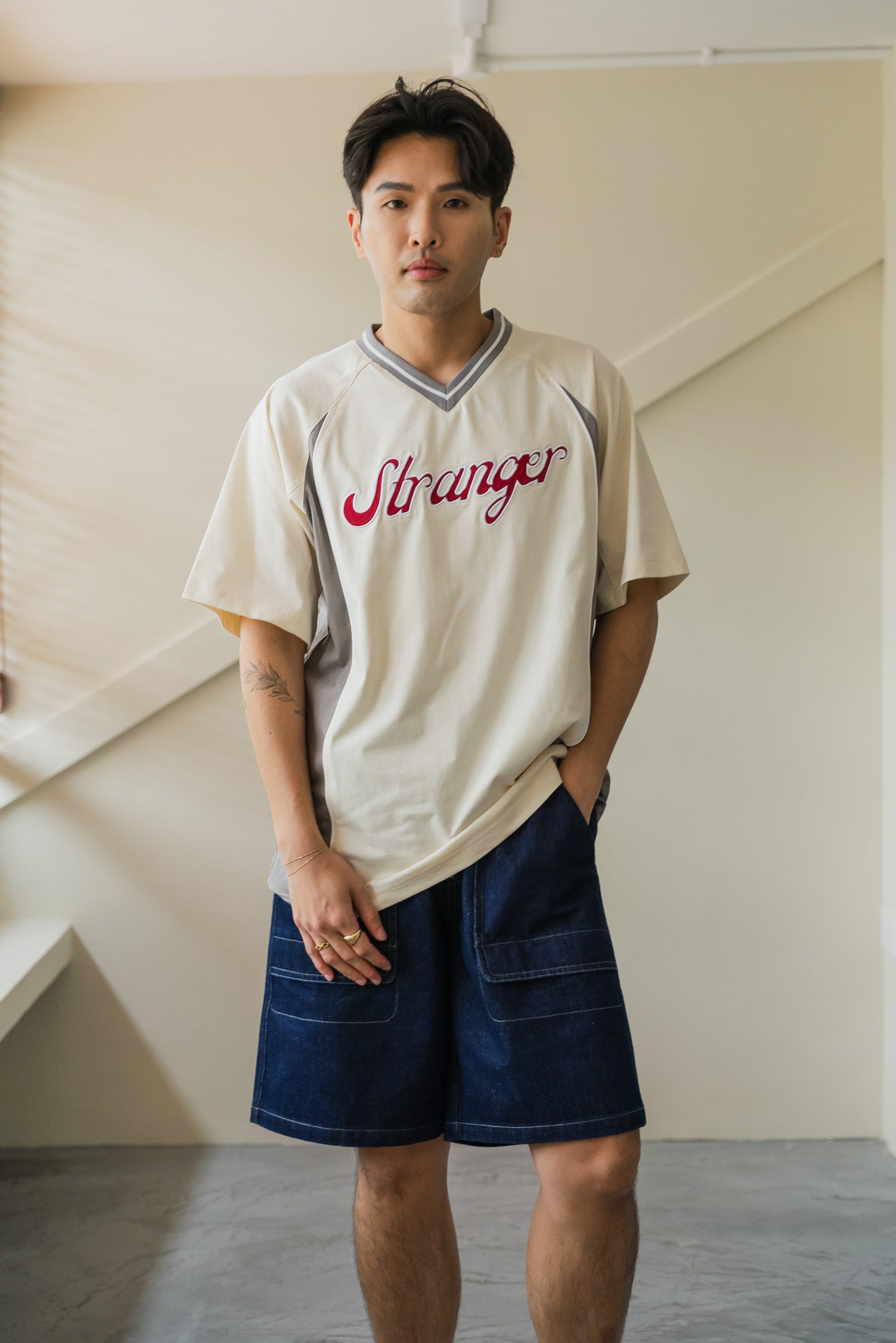 Stranger Jersey Tee in Cream