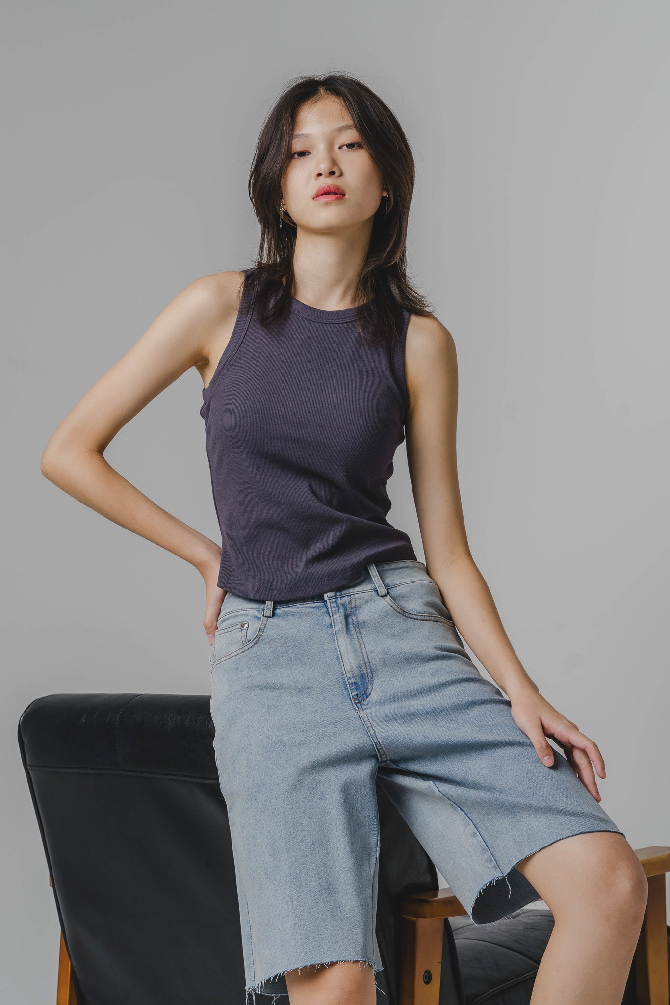 Staple Padded Tank in Dark Blue