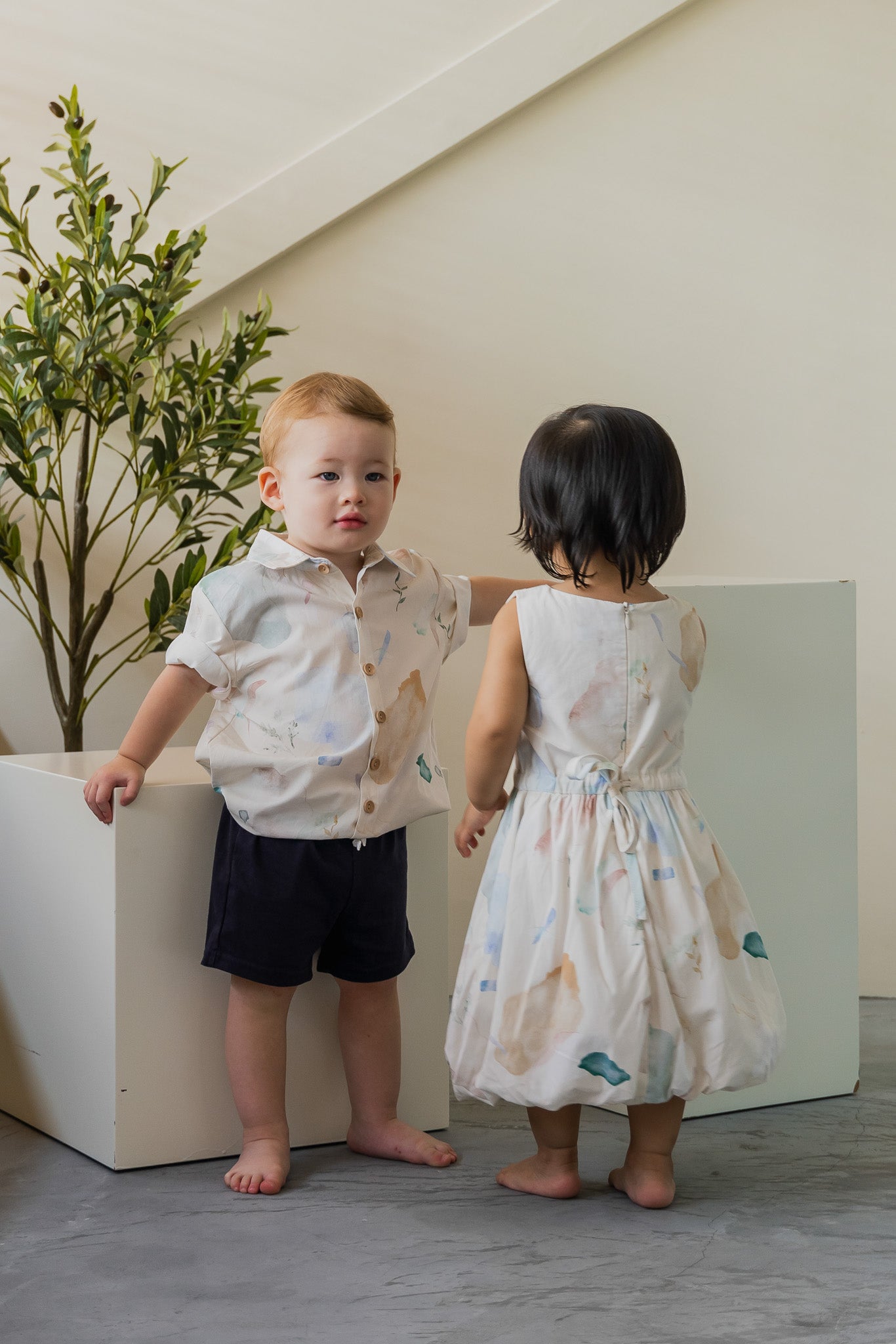 Spring Serenity Kid's Dress in Tranquility