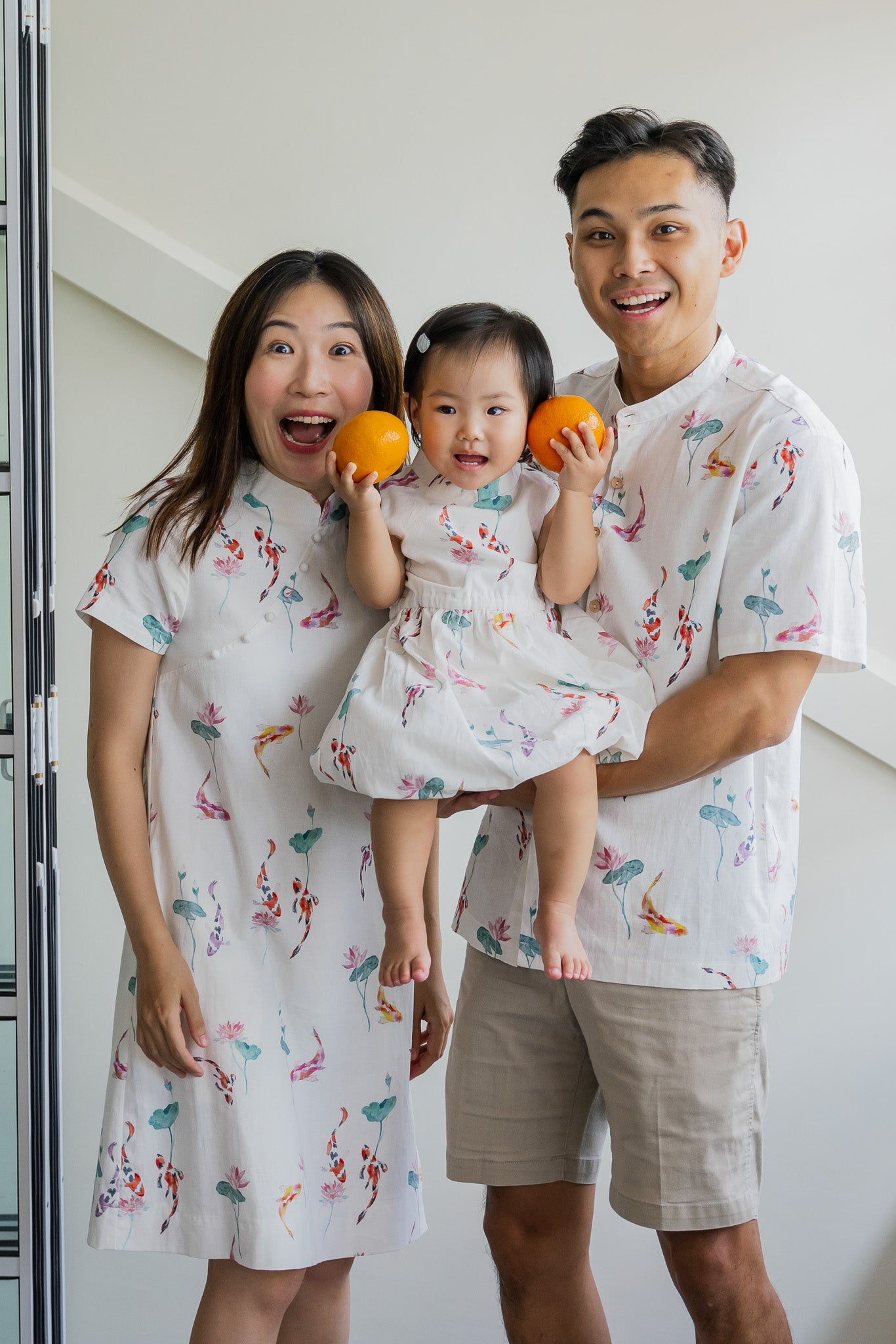 Abundance Kid's Mandarin Bubble Linen Dress in Whisper