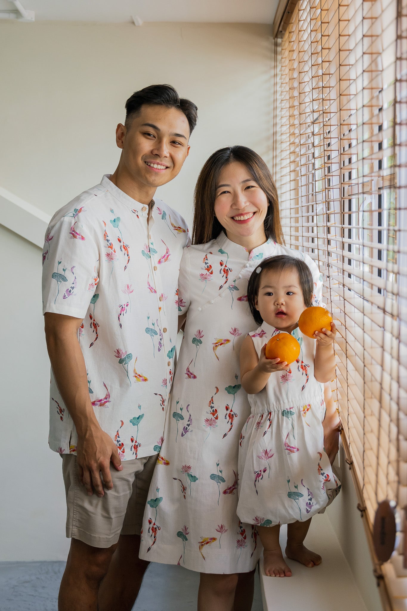 Abundance Kid's Mandarin Bubble Linen Dress in Whisper