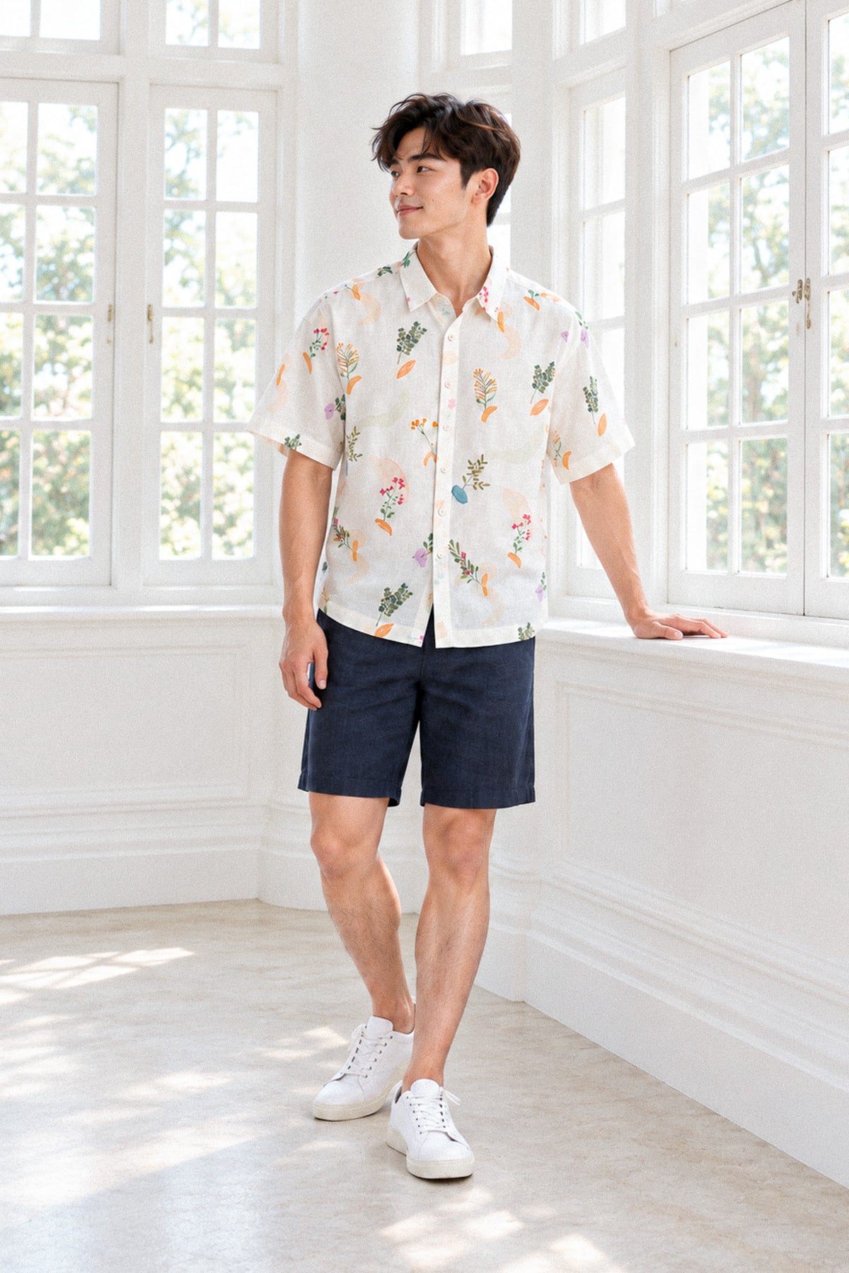 Springtime Splendor Men's Linen Shirt