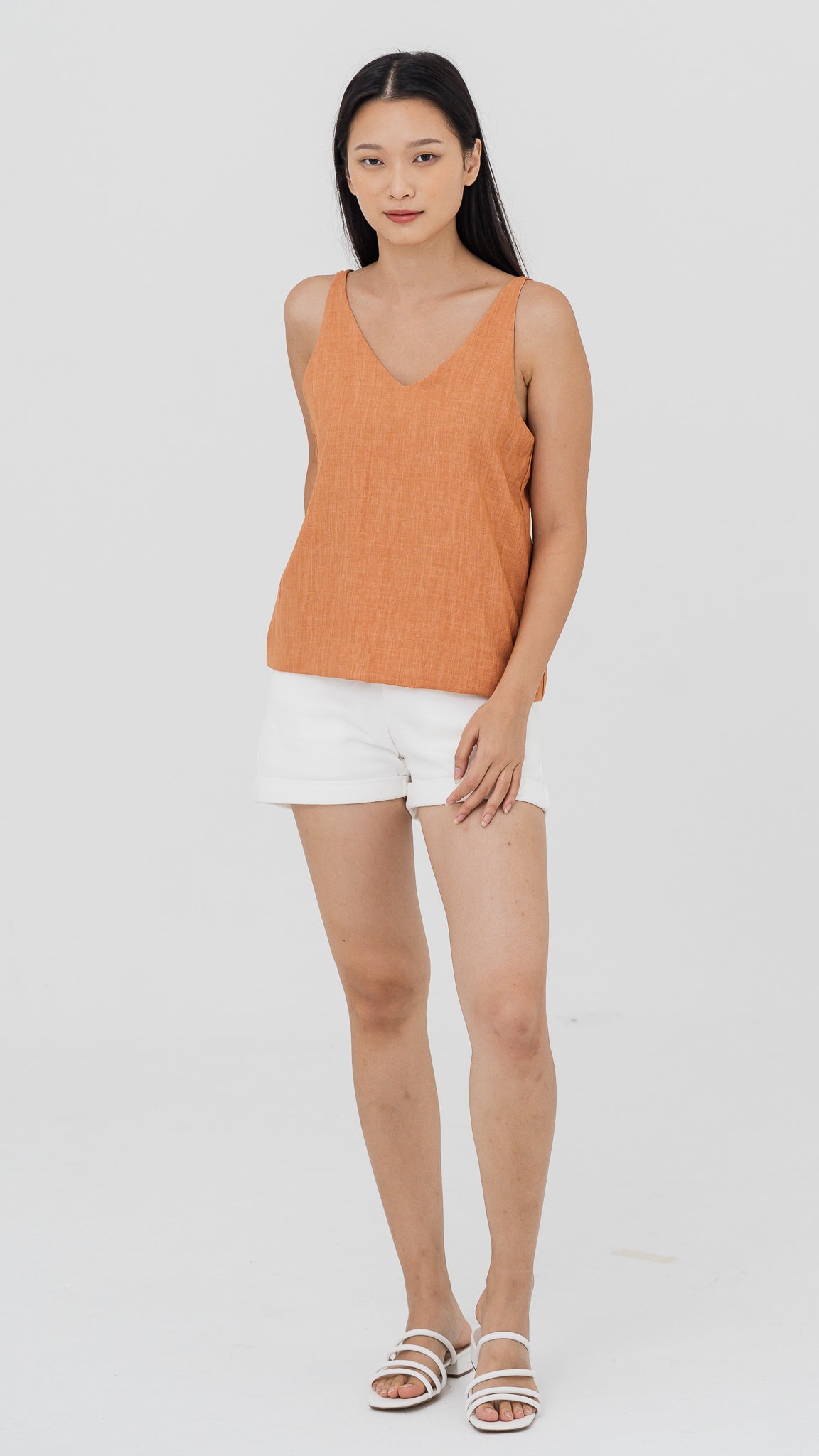 Mica Double Strap Camisole in Orange [ONLINE ONLY]