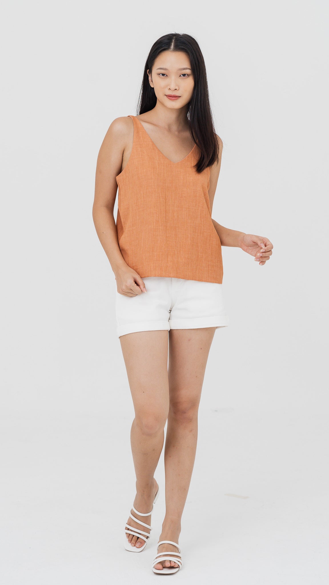 Mica Double Strap Camisole in Orange [ONLINE ONLY]