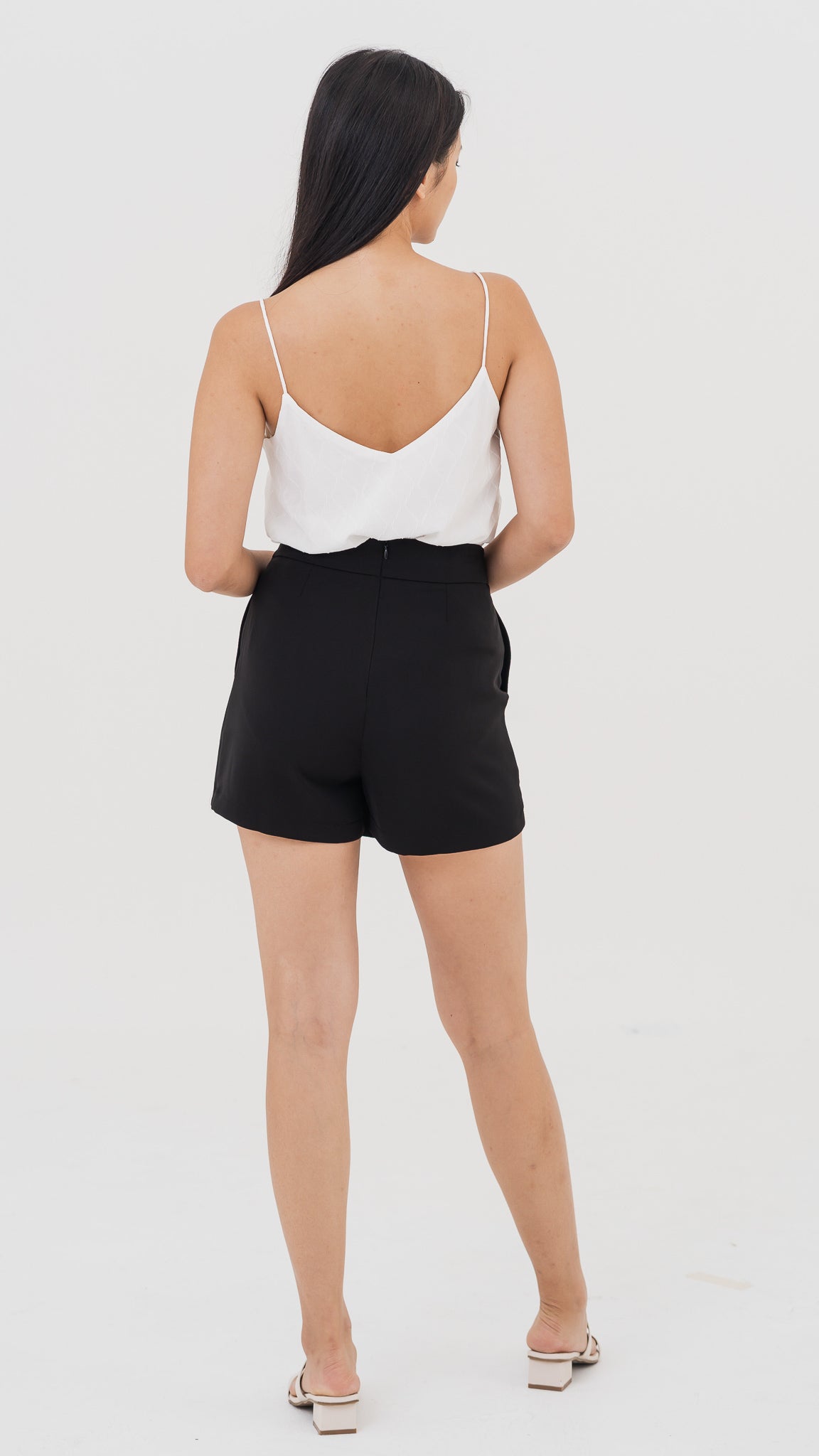 Mason Knot Tie Skorts in Black [ONLINE ONLY]