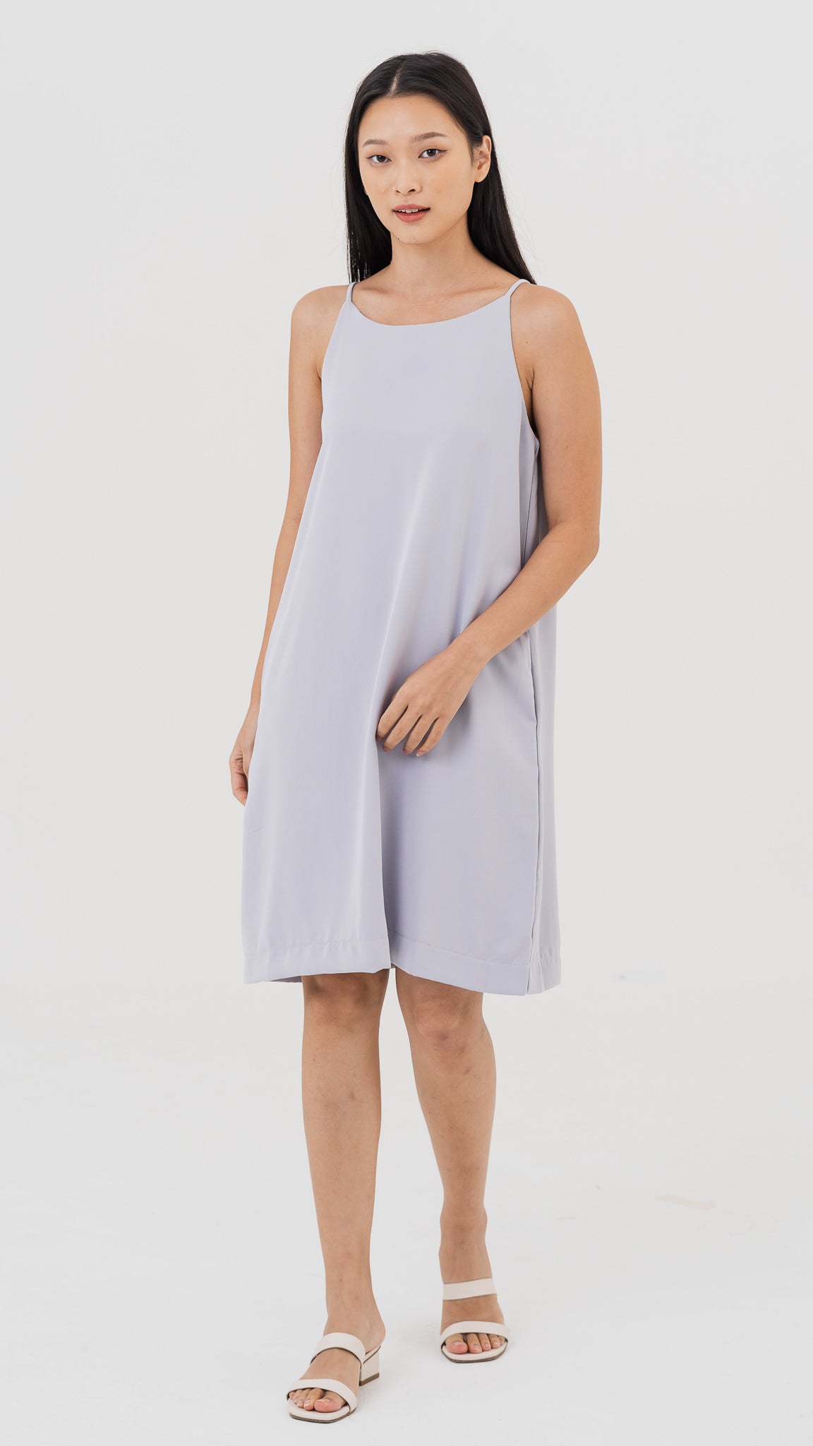Jaycee Halter Shift Dress in Grey [ONLINE ONLY]
