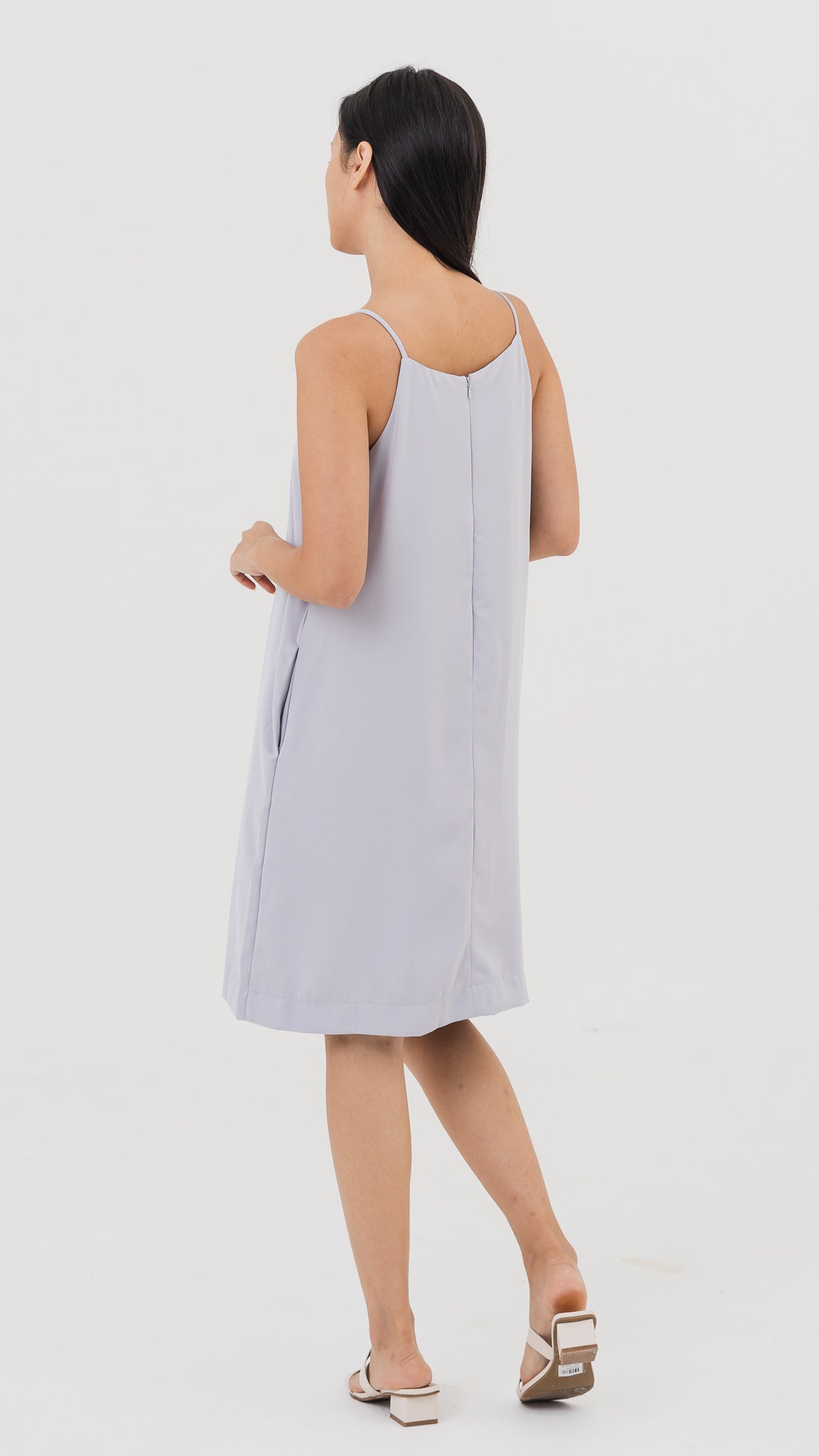 Jaycee Halter Shift Dress in Grey [ONLINE ONLY]