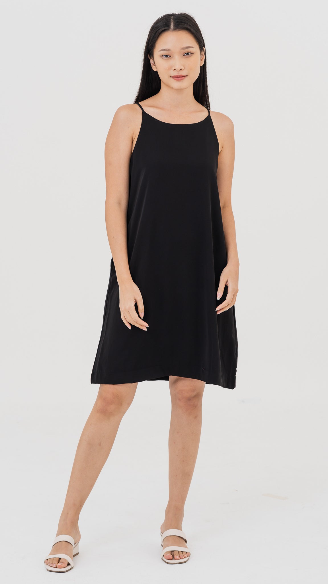 Jaycee Halter Shift Dress in Black [ONLINE ONLY]