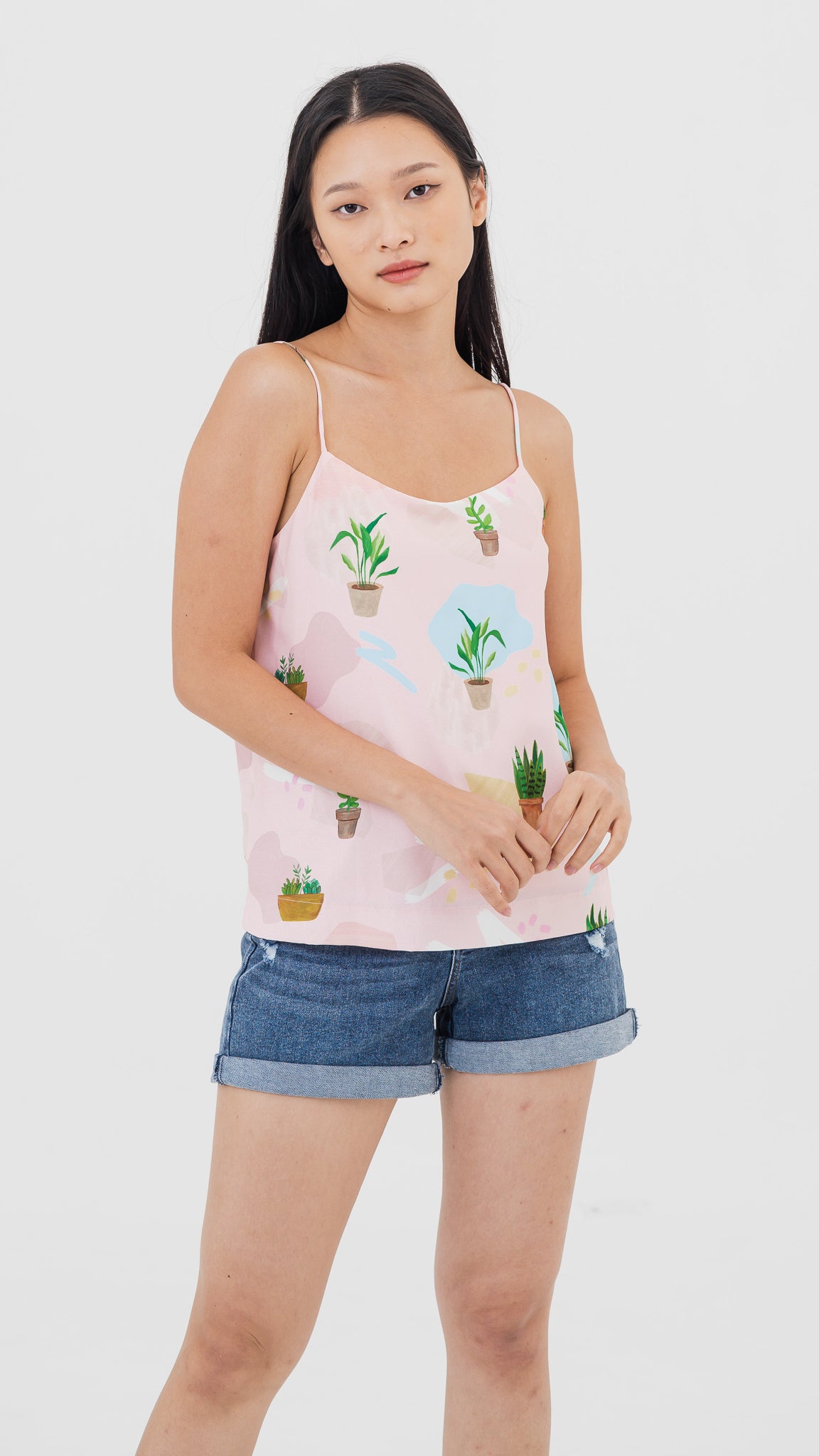 House Plants Two-way Camisole in Pink  [ONLINE ONLY]