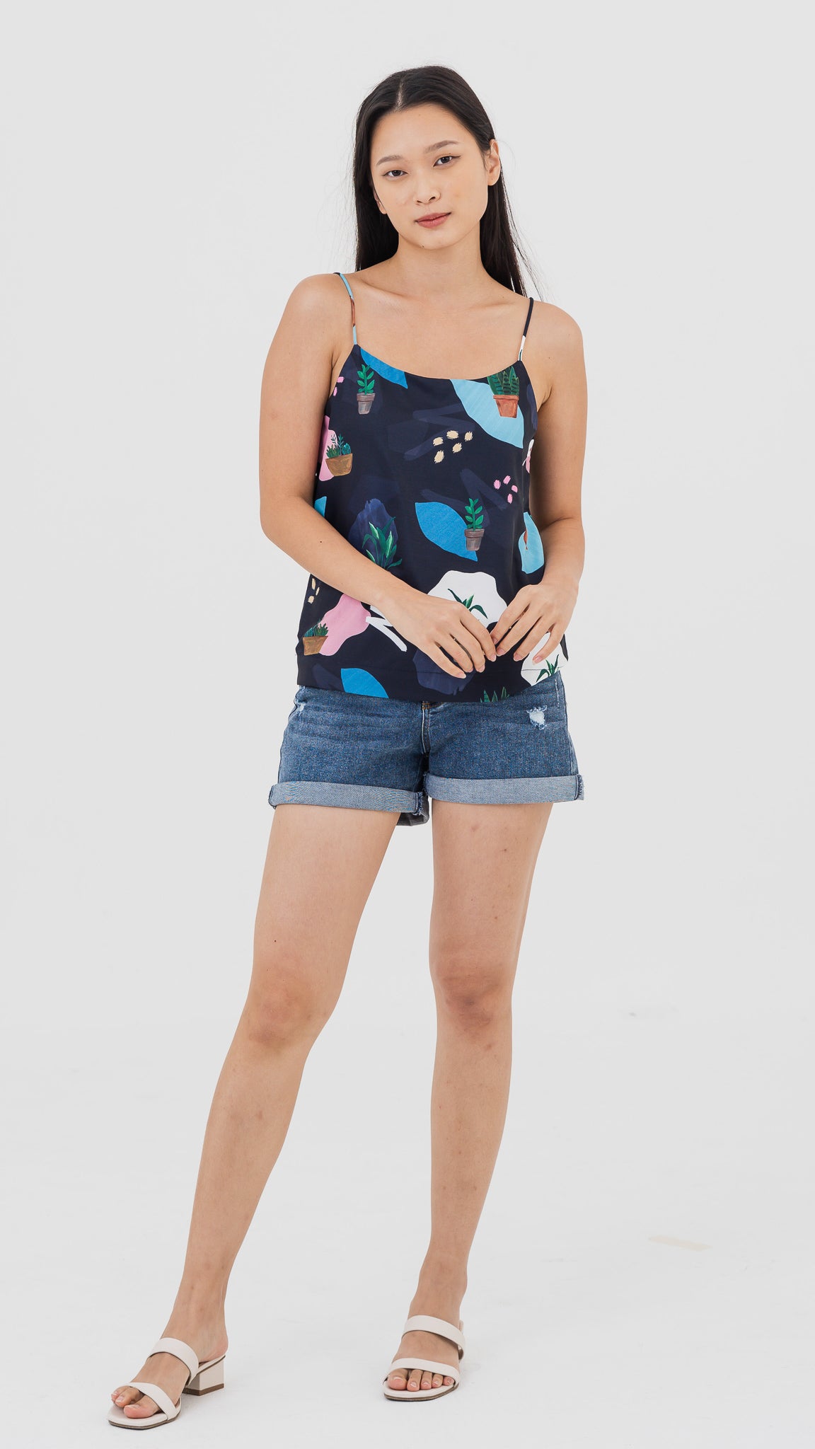 House Plants Two-way Camisole in Blue  [ONLINE ONLY]