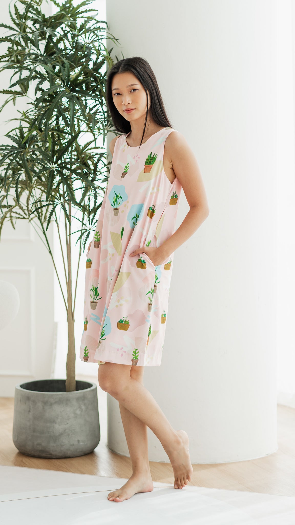 House Plants Two-way Dress in Pink [ONLINE ONLY]