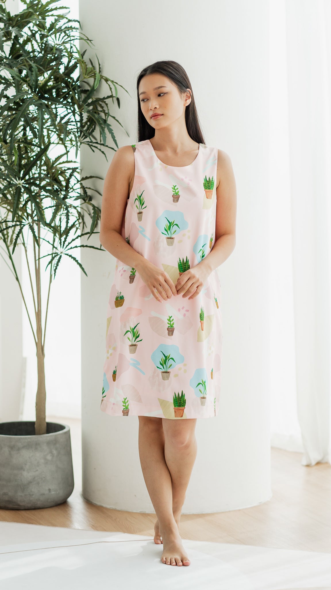 House Plants Two-way Dress in Pink [ONLINE ONLY]