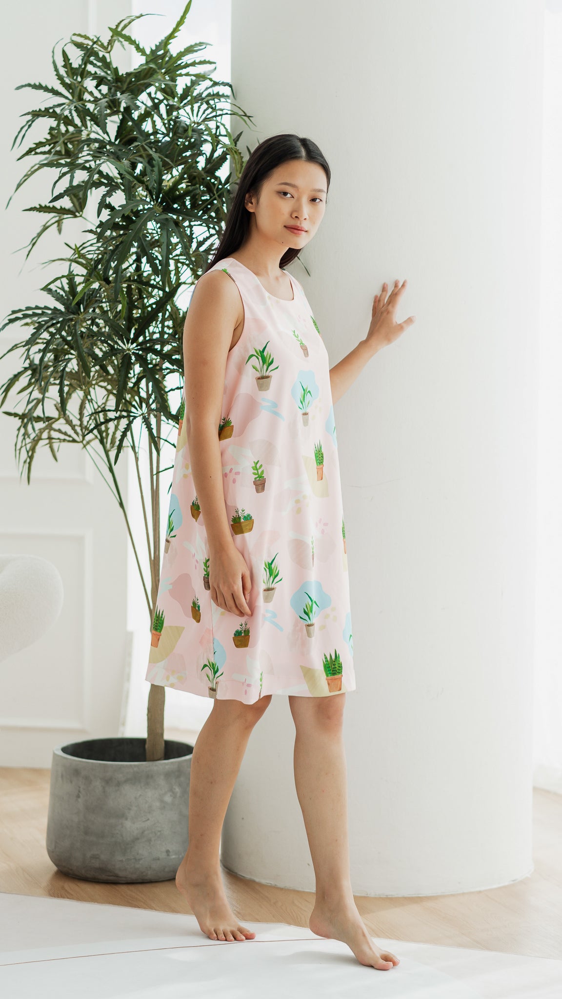House Plants Two-way Dress in Pink [ONLINE ONLY]