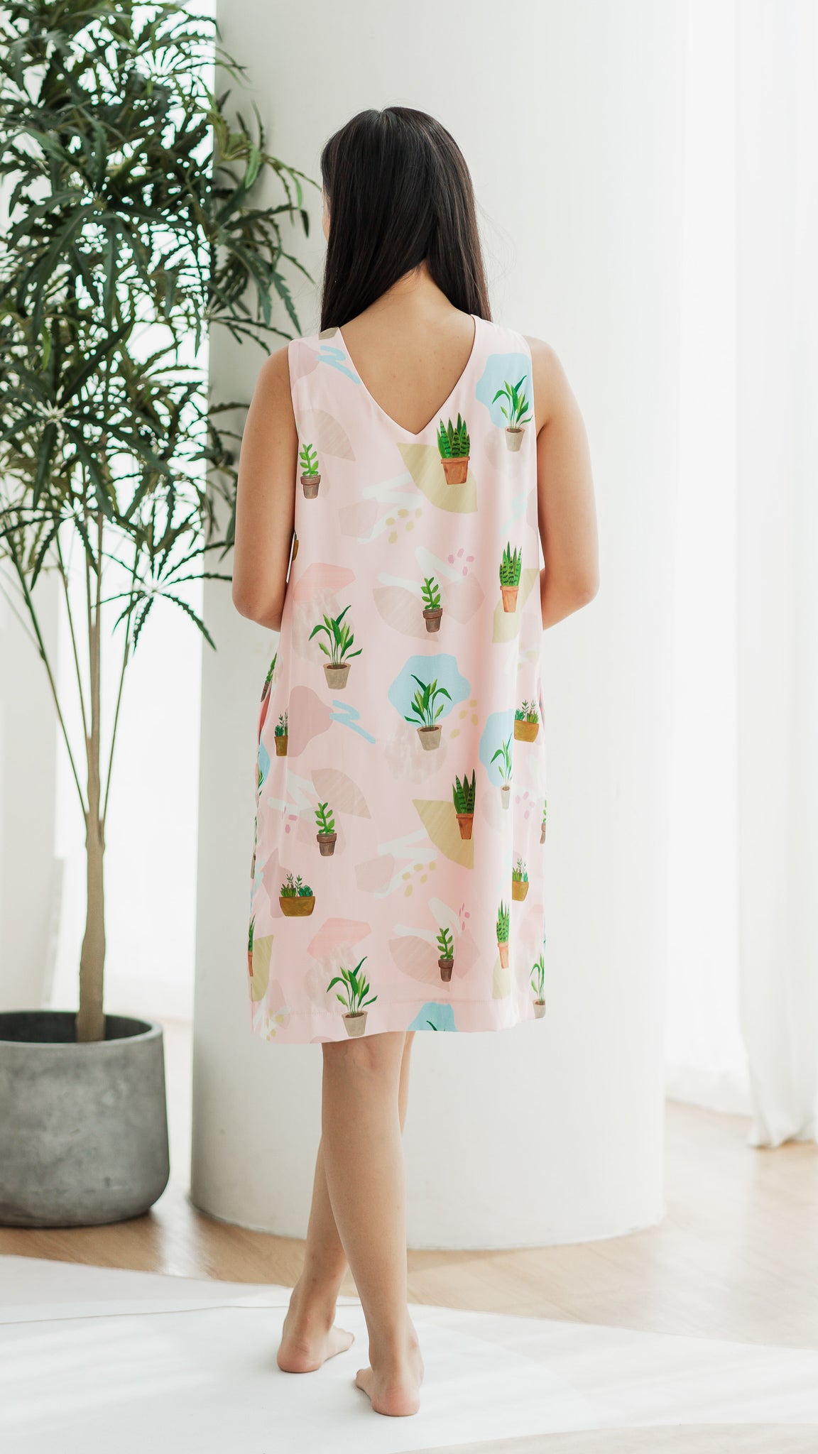House Plants Two-way Dress in Pink [ONLINE ONLY]