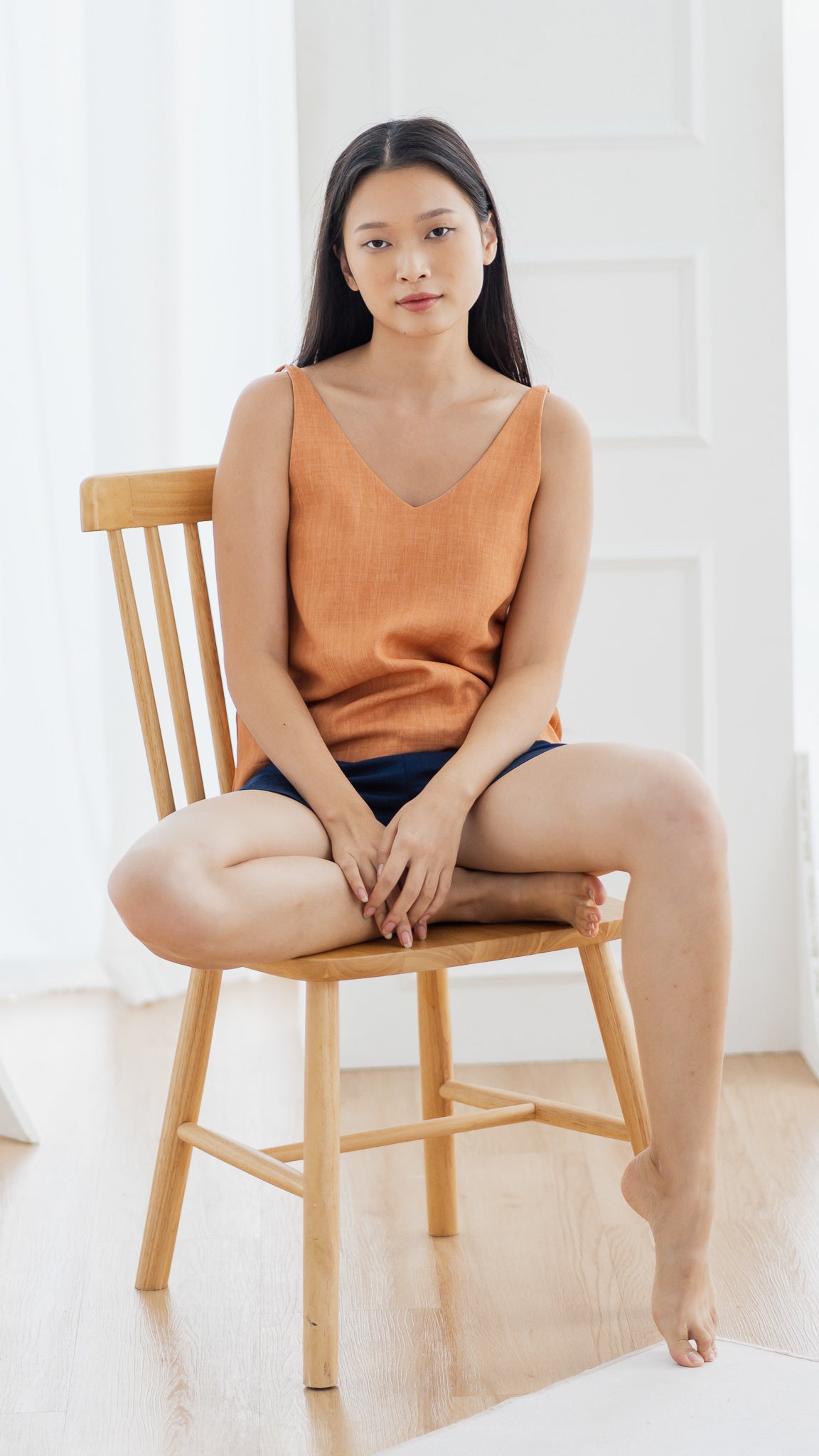 Mica Double Strap Camisole in Orange [ONLINE ONLY]