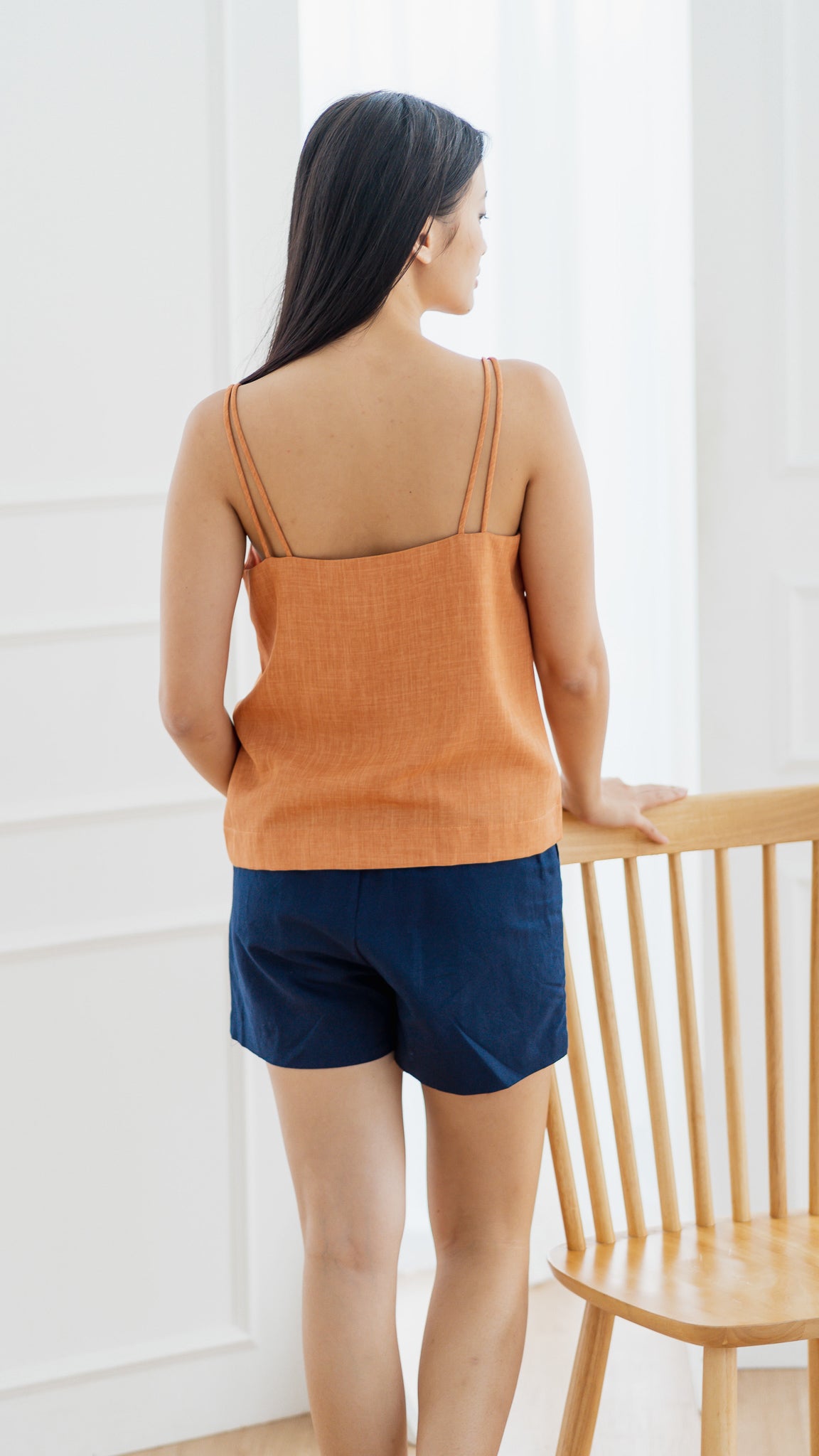 Mica Double Strap Camisole in Orange [ONLINE ONLY]