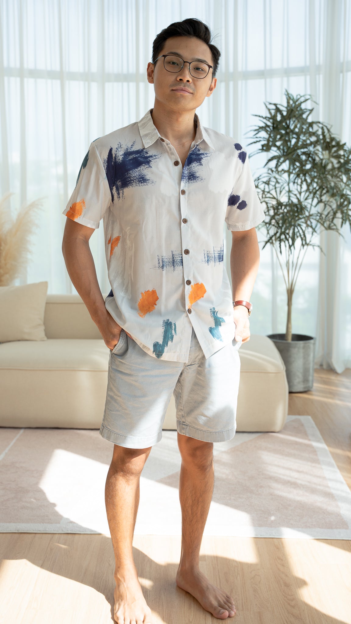 If I Were A Painter Men's Shirt in Stone