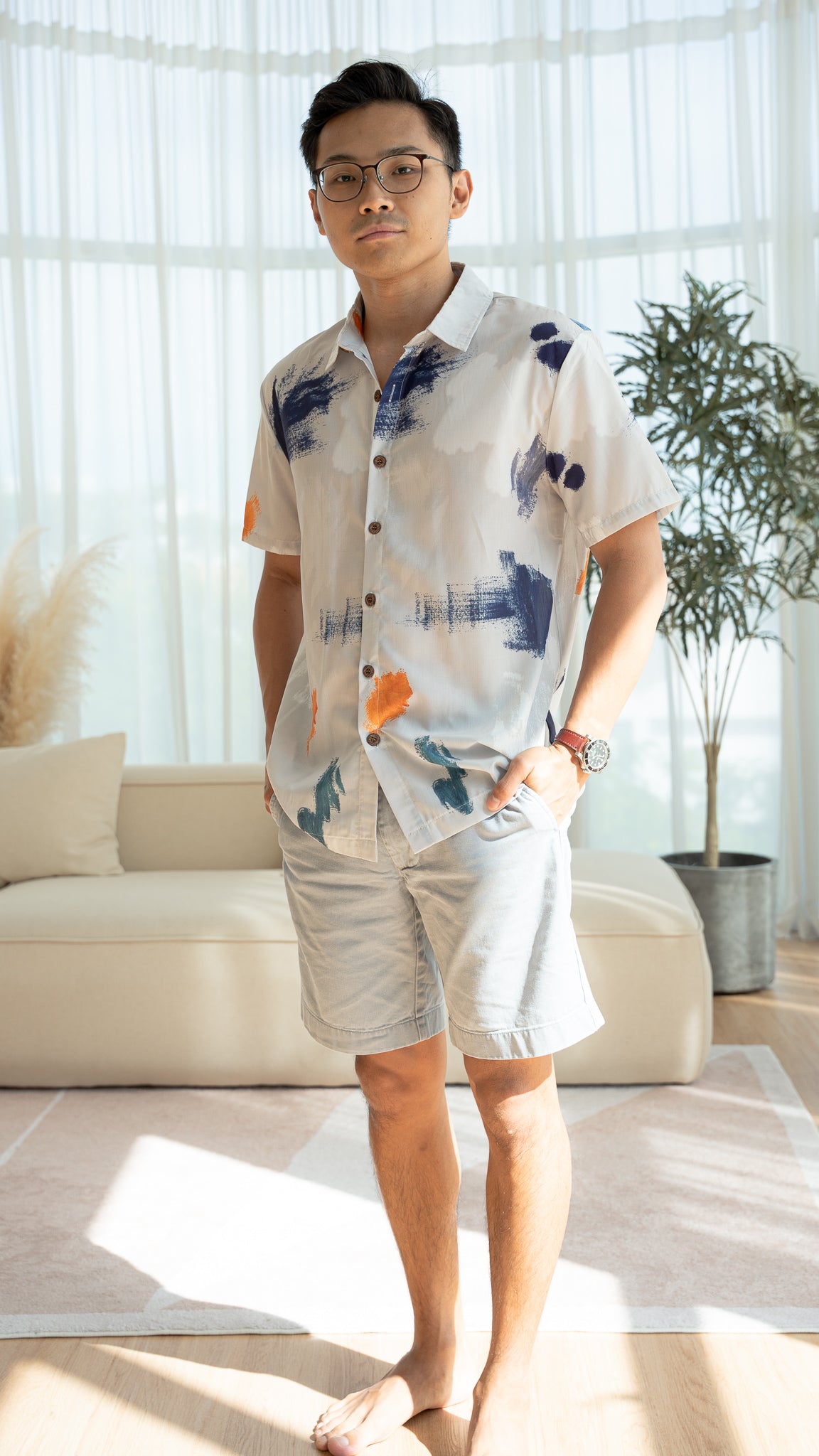 If I Were A Painter Men's Shirt in Stone