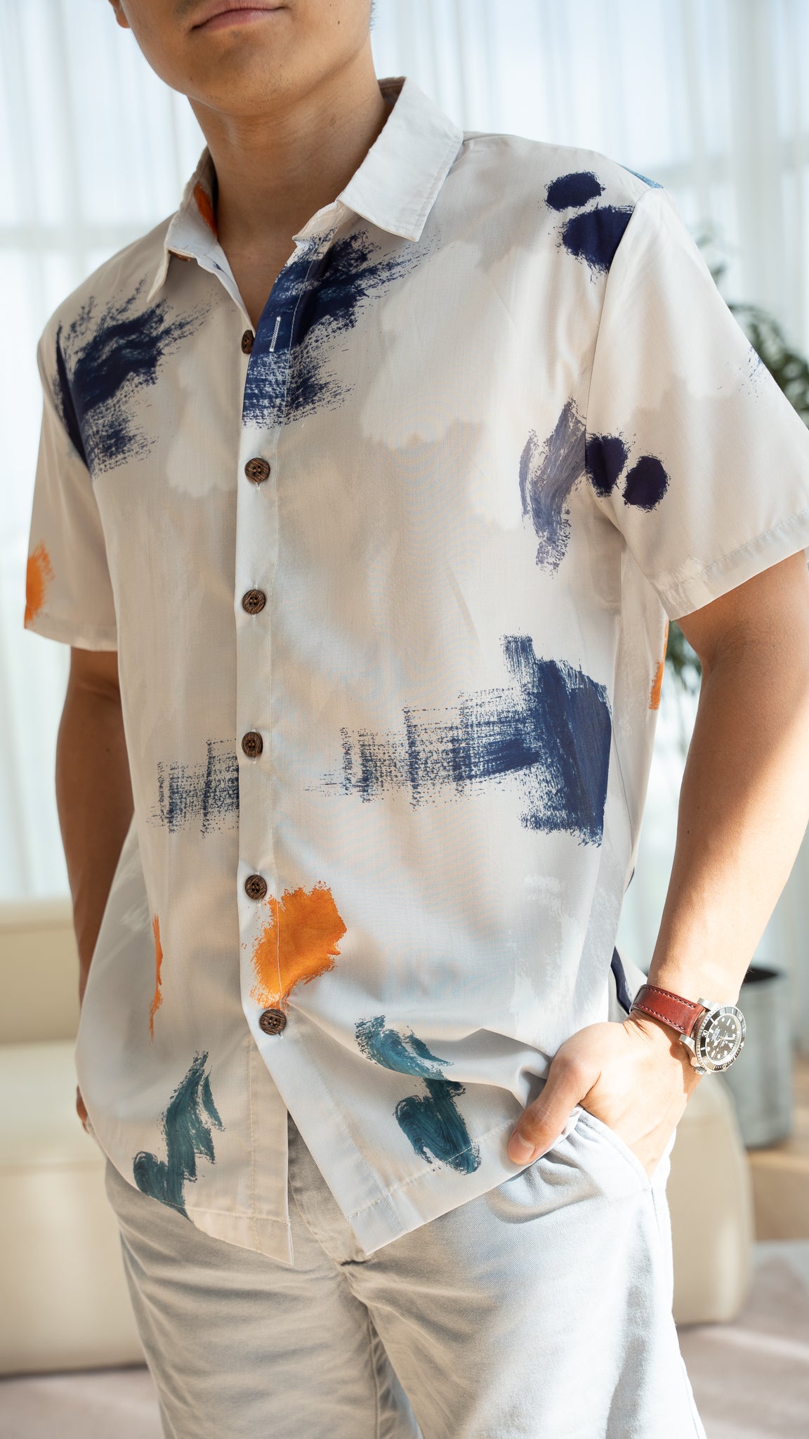 If I Were A Painter Men's Shirt in Stone