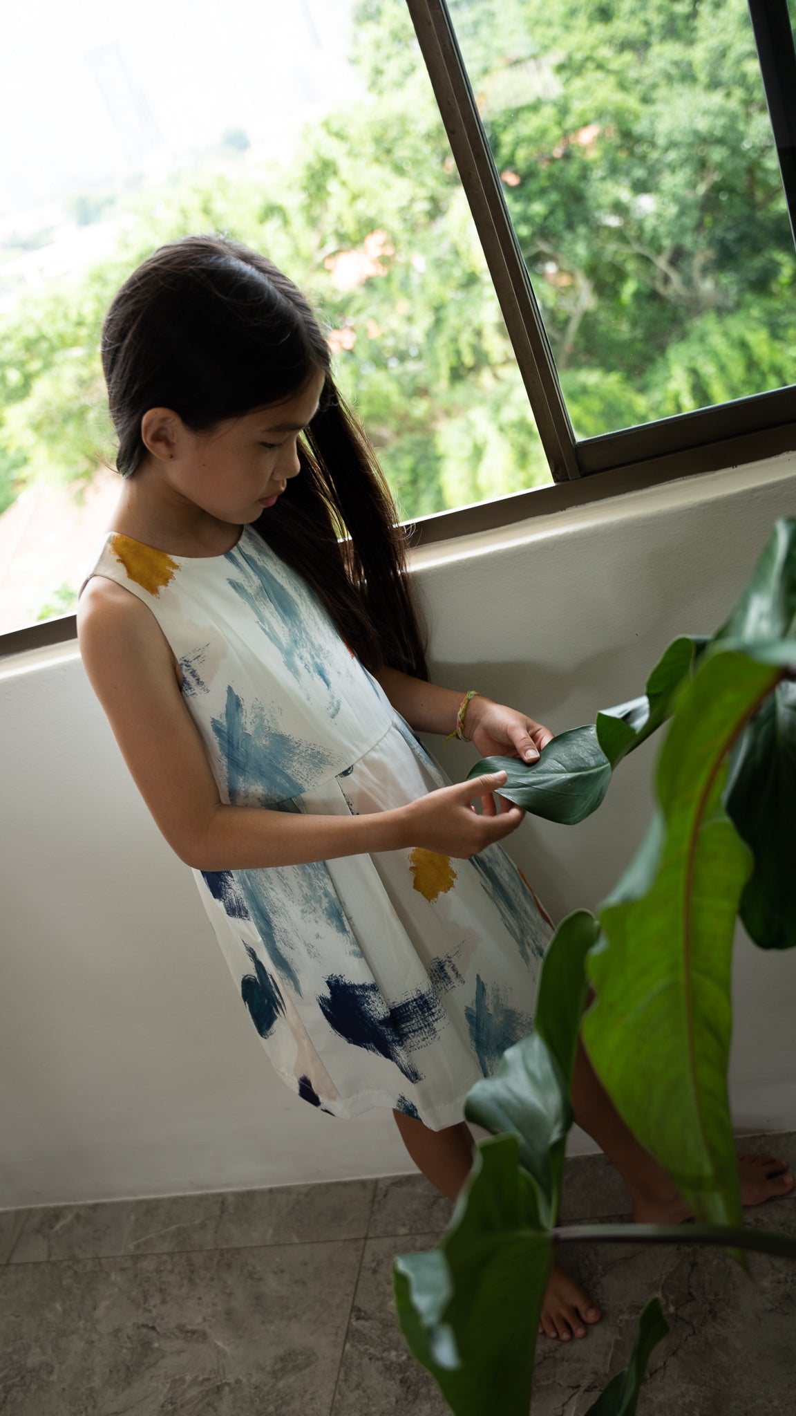 If I Were A Painter Kids' Dress in White