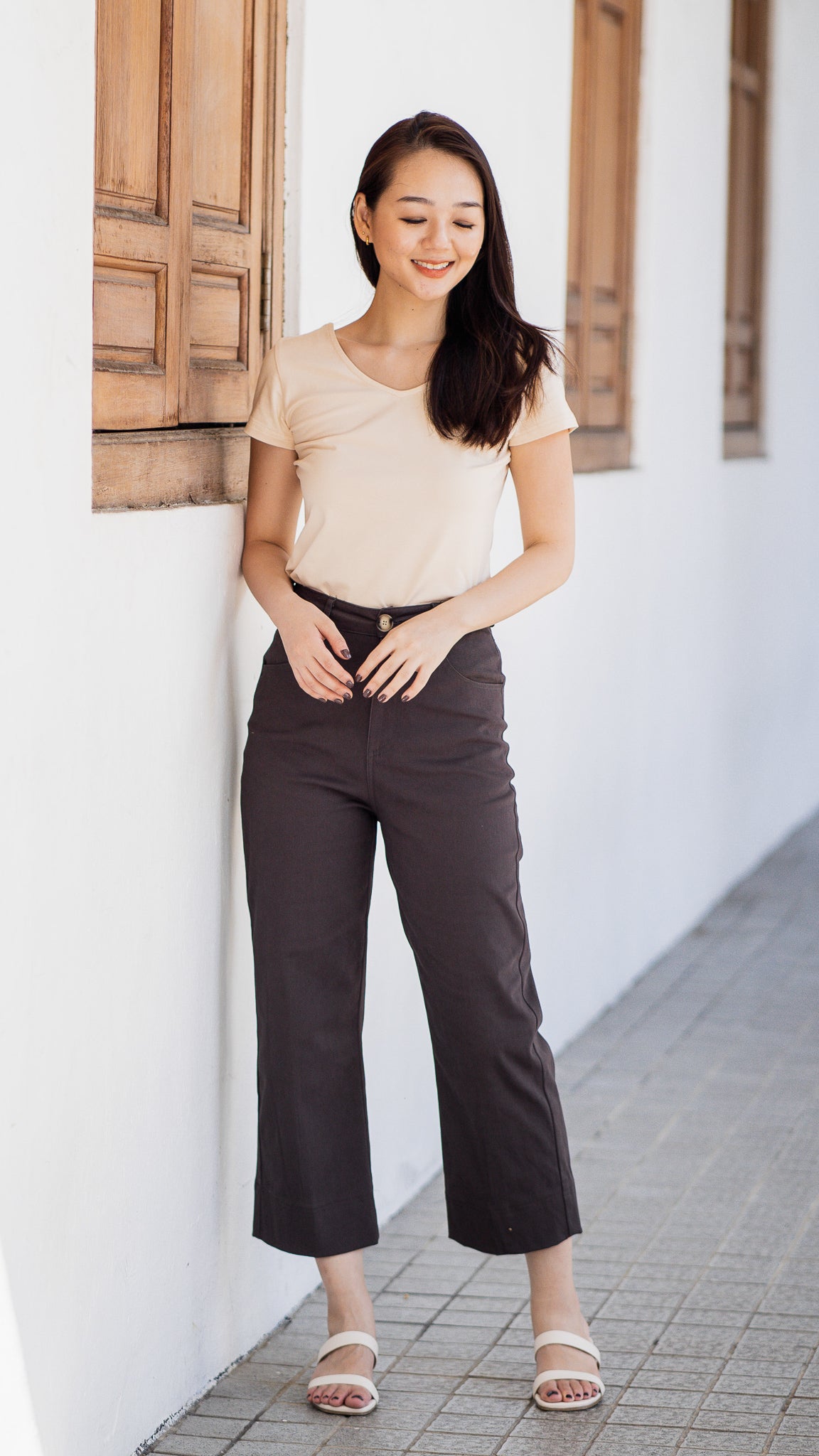 Everyday Two-way T-shirt in Ecru [ONLINE ONLY]