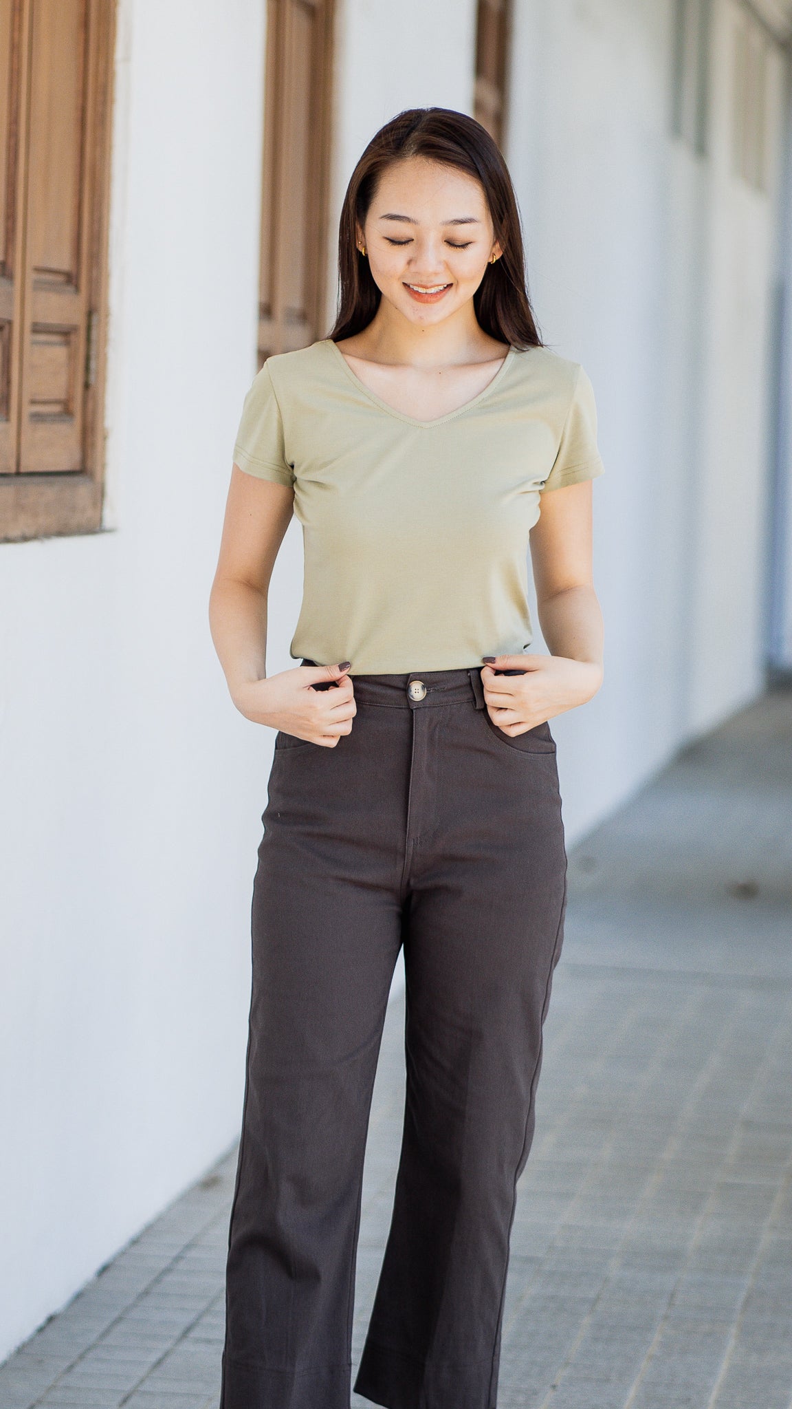 Everyday Two-way T-shirt in Sage [ONLINE ONLY]