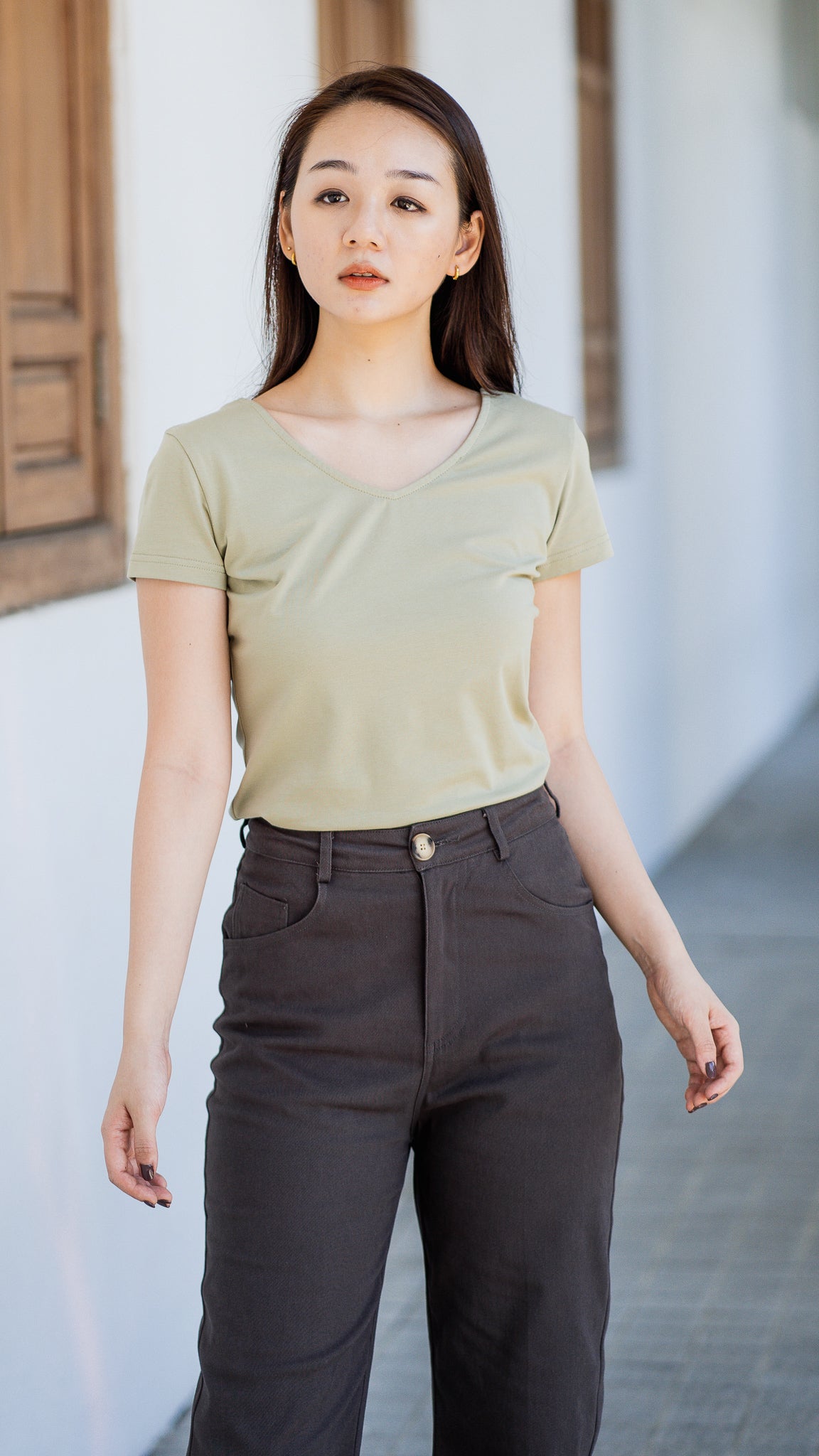 Everyday Two-way T-shirt in Sage [ONLINE ONLY]
