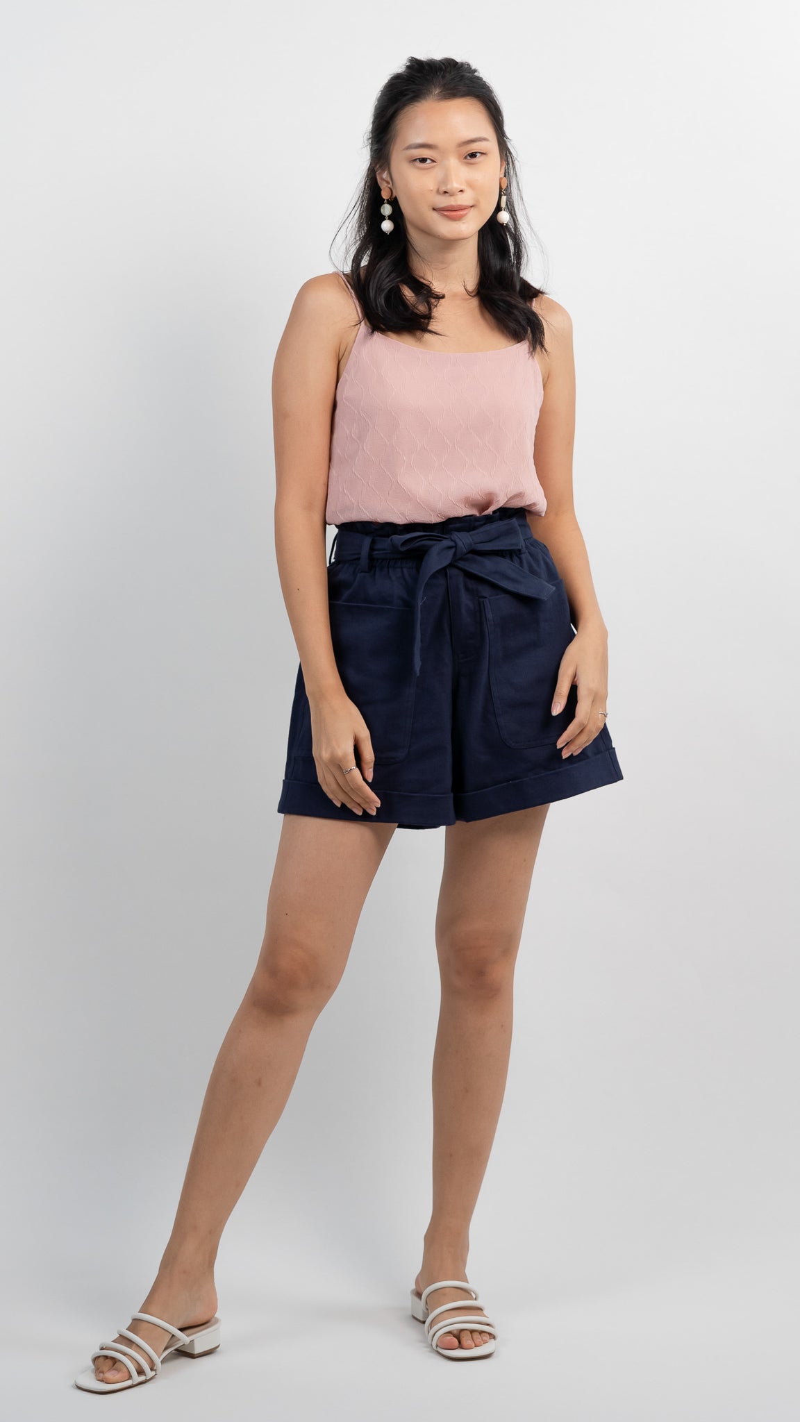 Cora Textured Two-way Camisole in Dusty Pink  [ONLINE ONLY]