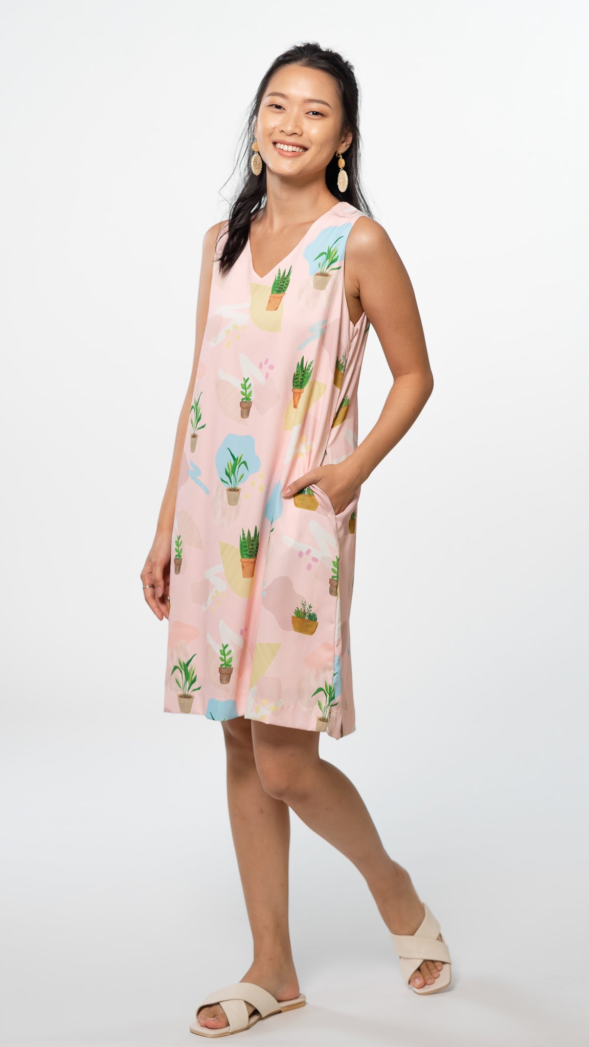 House Plants Two-way Dress in Pink [ONLINE ONLY]
