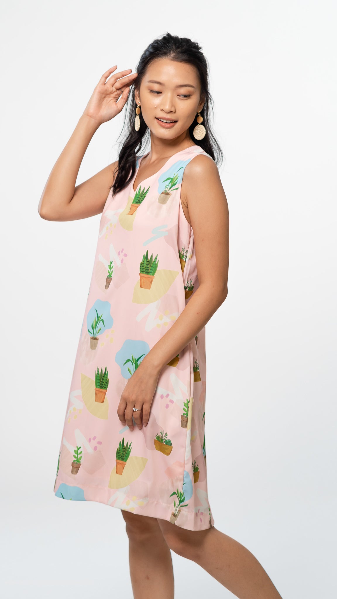 House Plants Two-way Dress in Pink [ONLINE ONLY]