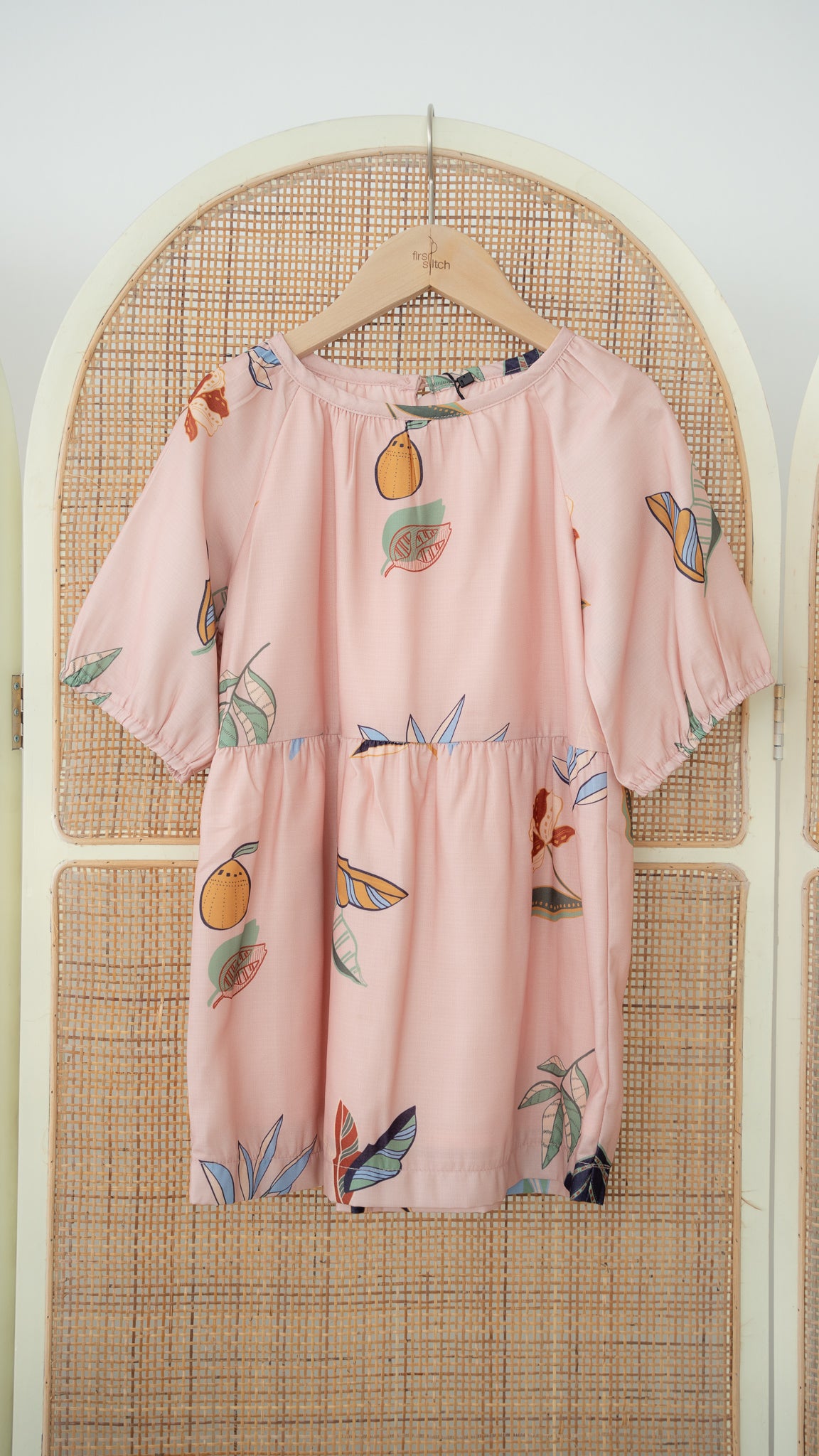 Don't Stop BeLEAFing Kids' Dress in Pink [ONLINE ONLY]