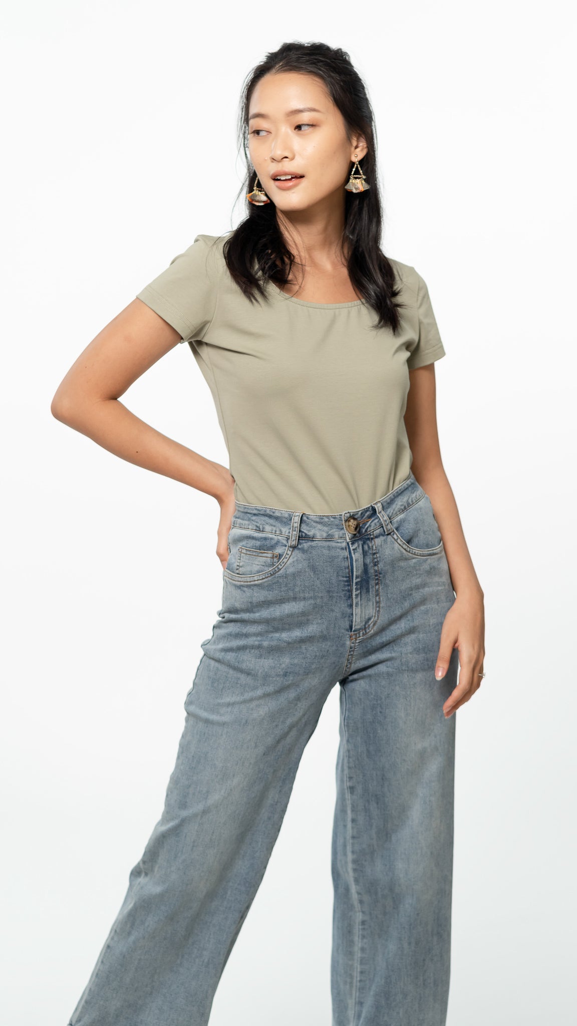 Everyday Two-way T-shirt in Sage [ONLINE ONLY]