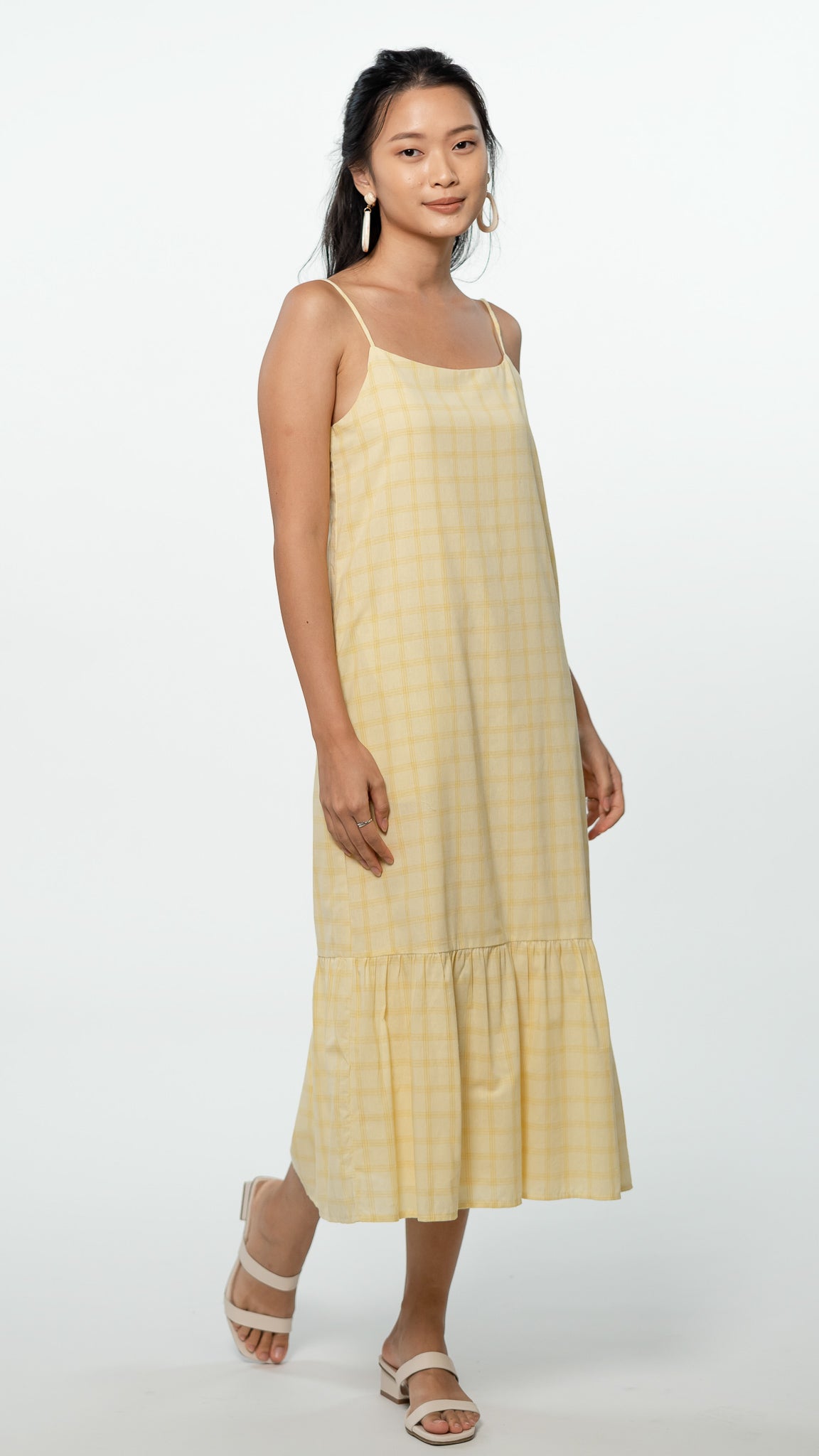 Avis Checkered Dress in Yellow [ONLINE ONLY]